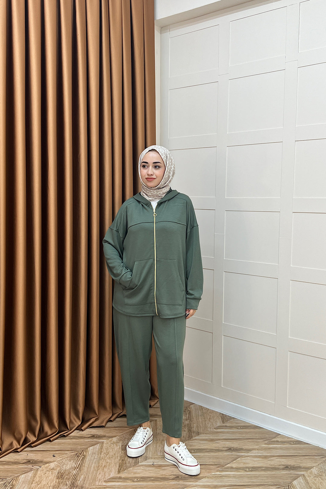 Efsa Kapüşonlu Takım Yeşil 70149-YESIL