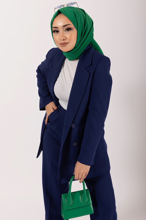 Dört Düğme Ceket Takım Lacivert 6152-LACIVERT
