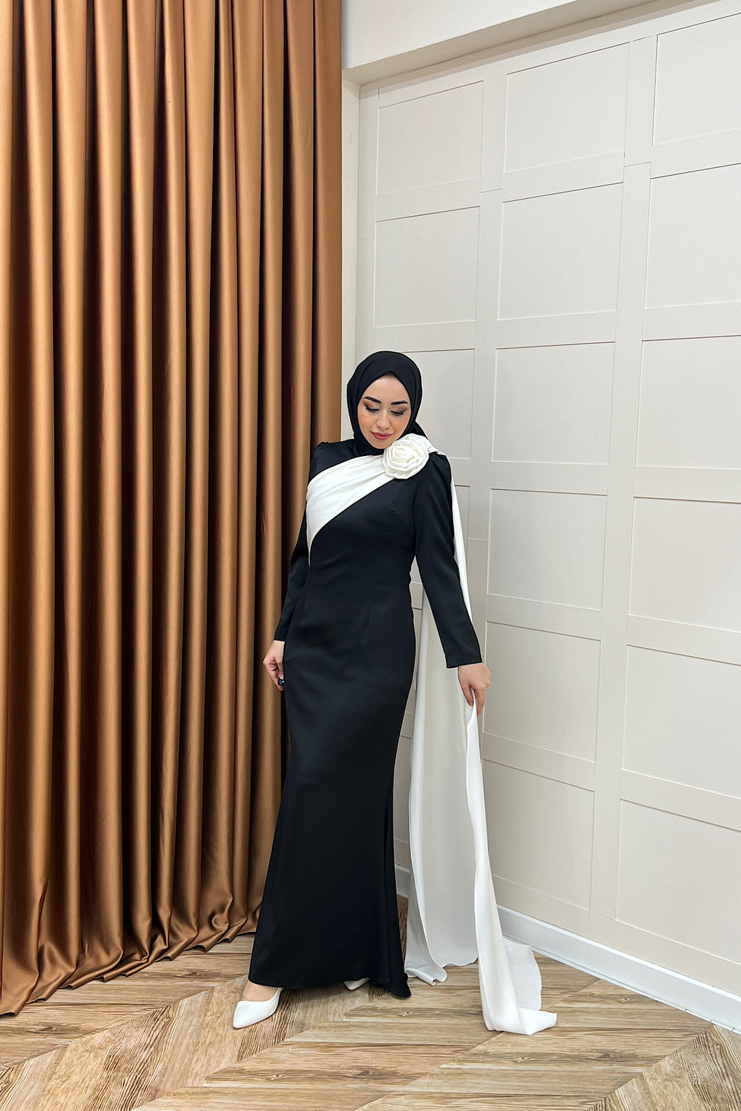Bianca Saten Abiye Siyah 3090-SIYAH