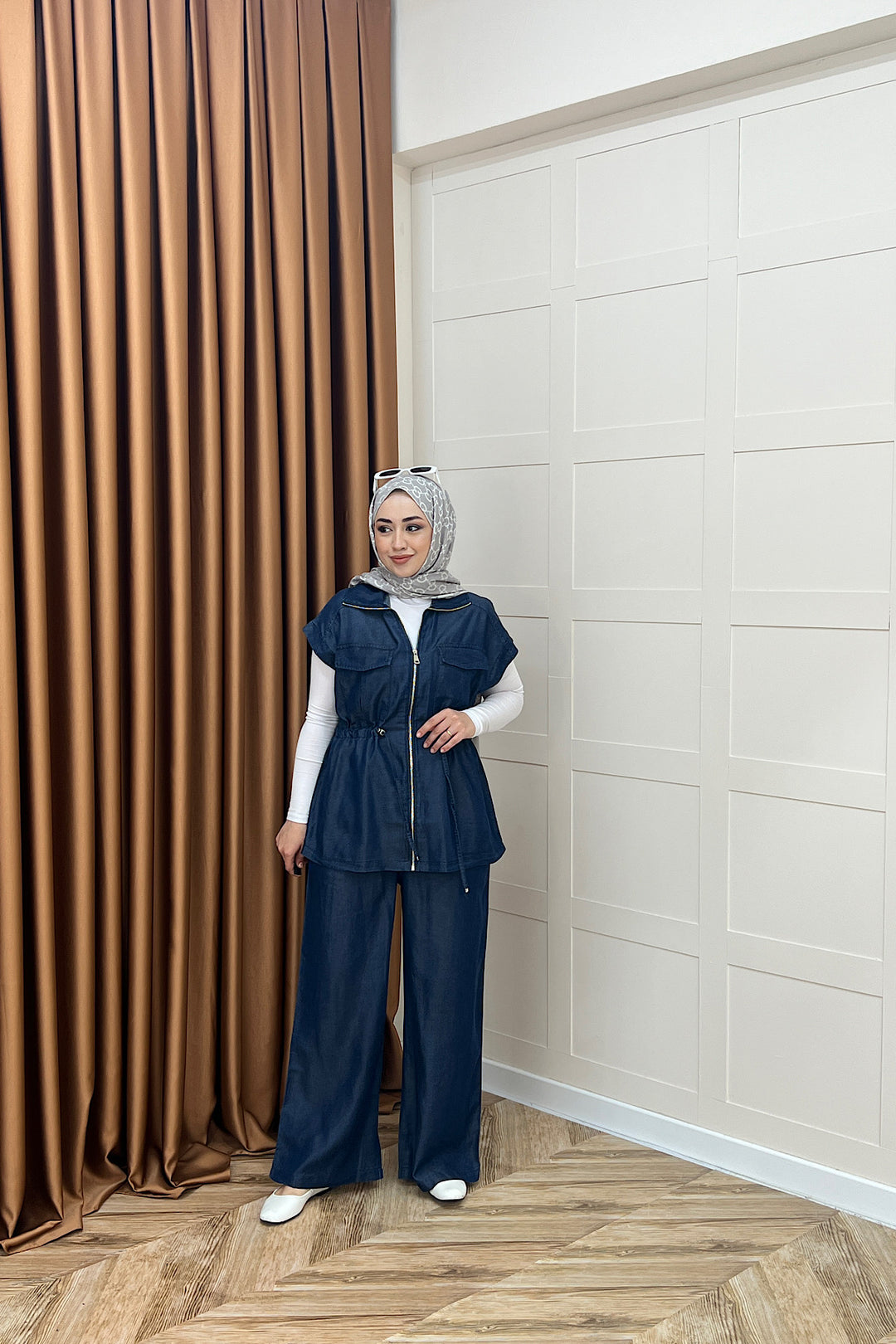 Lia Yelekli Takım Lacivert 6109-LACIVERT