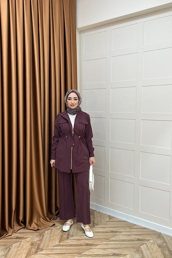 Livina İkili Takım Mürdüm 2895-MURDUM