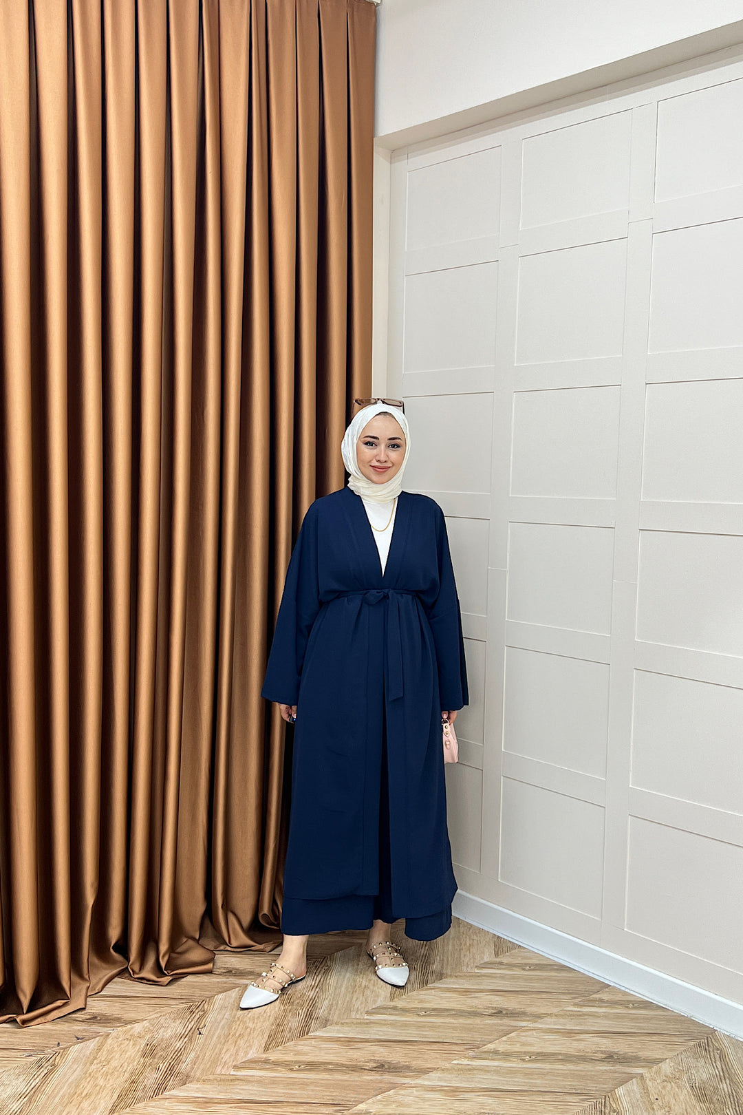 Mina İkili Kimono Takım Lacivert 8571-LACIVERT