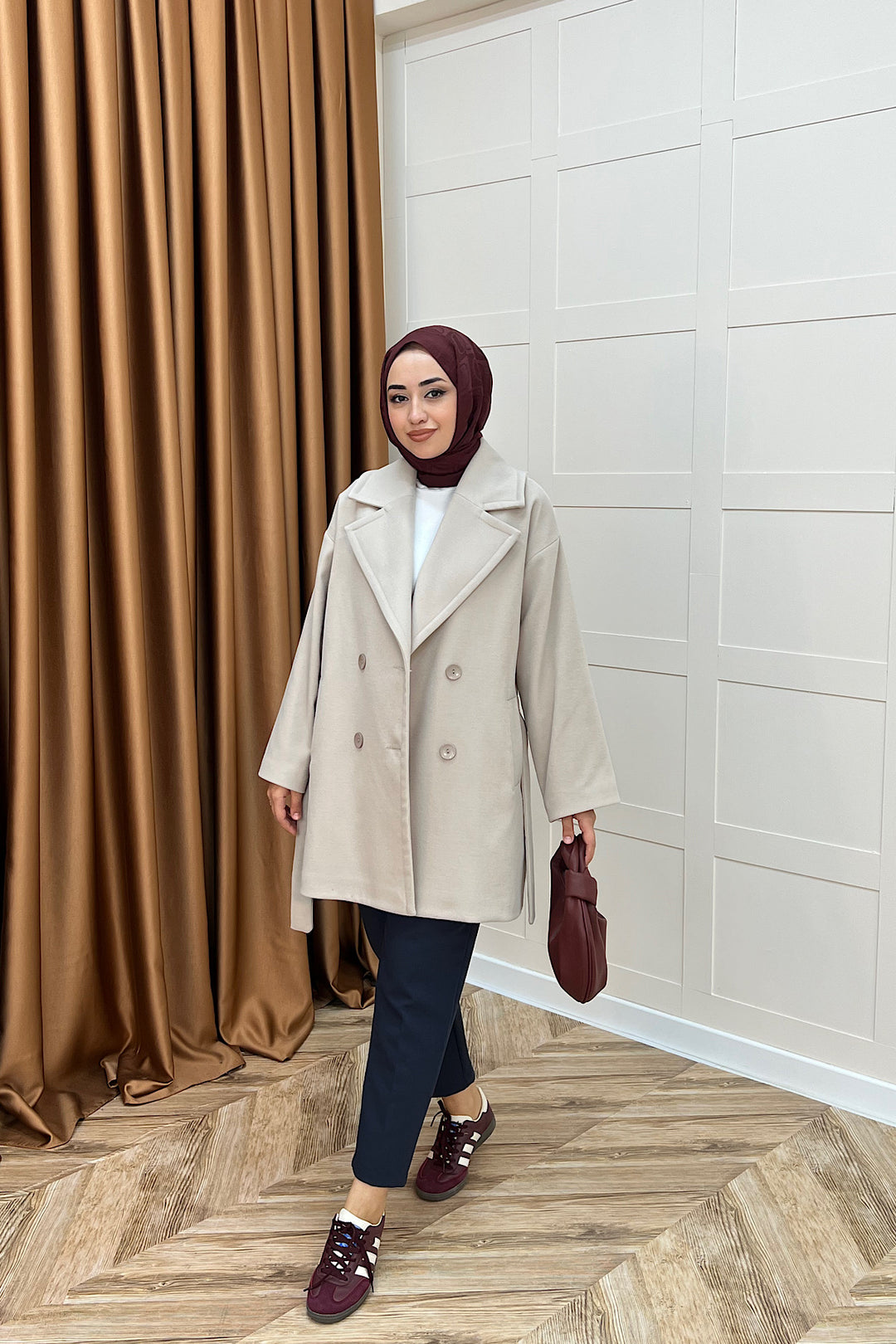 Nuve Premium Kuşaklı Kaban Taş 5514-TAS
