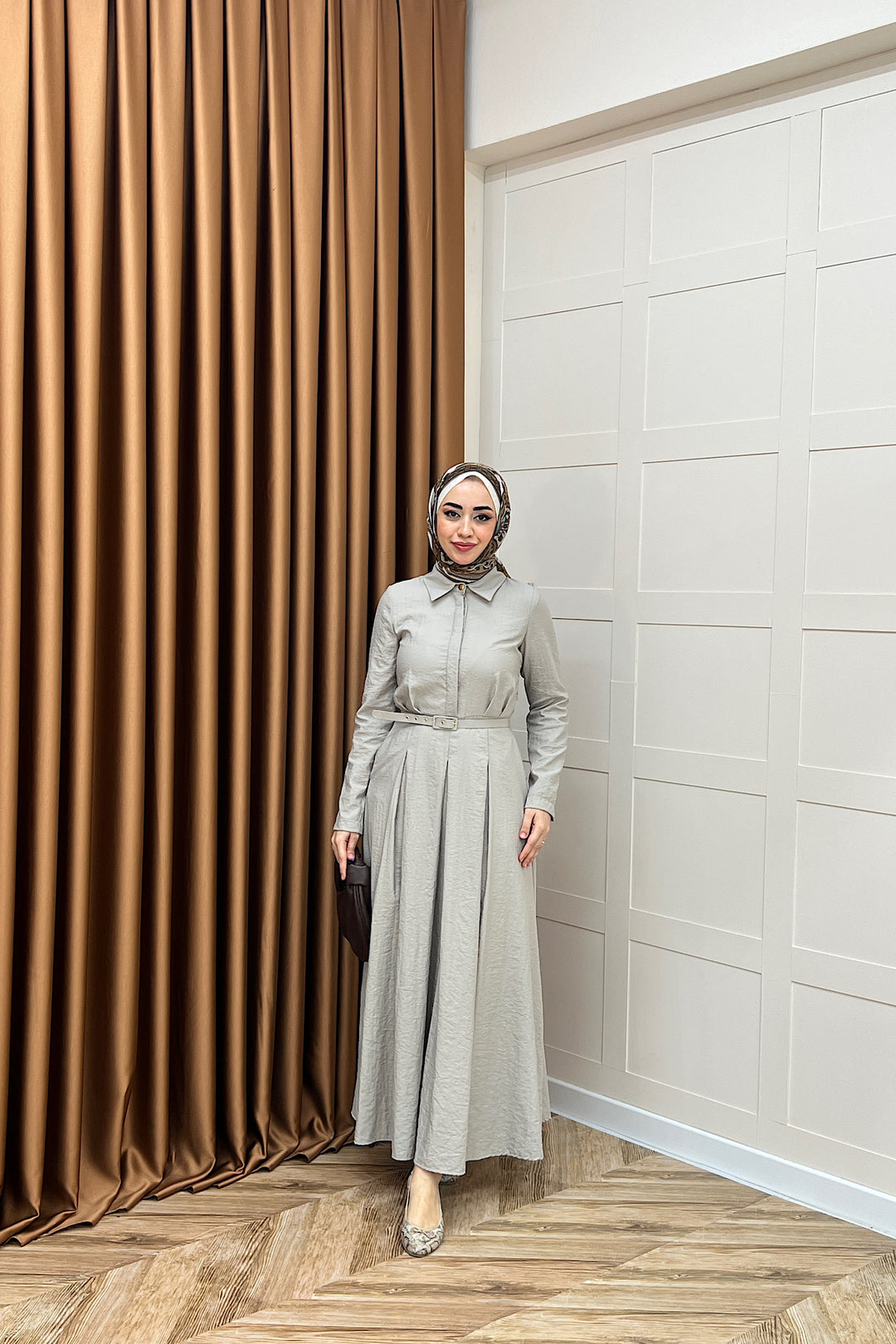 Lunia Kemerli Elbise Taş 5010-TAS