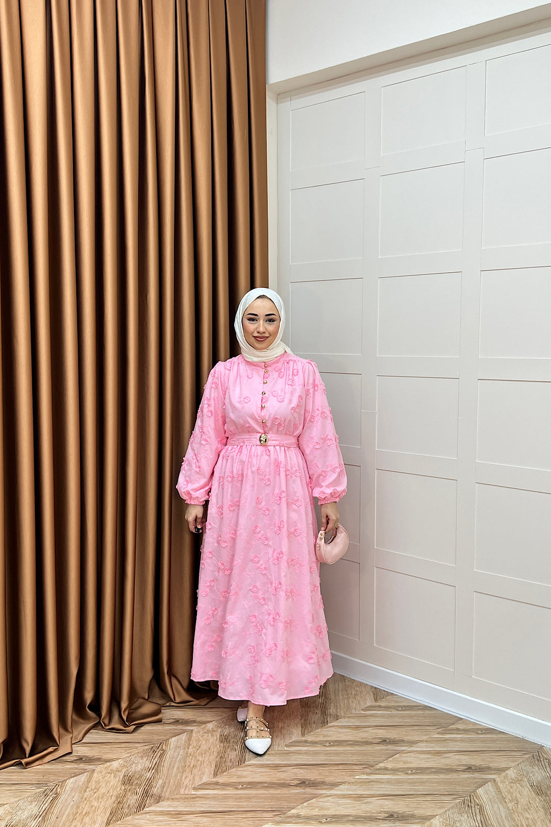 Fiesta Elbise Pembe 3157-PEMBE