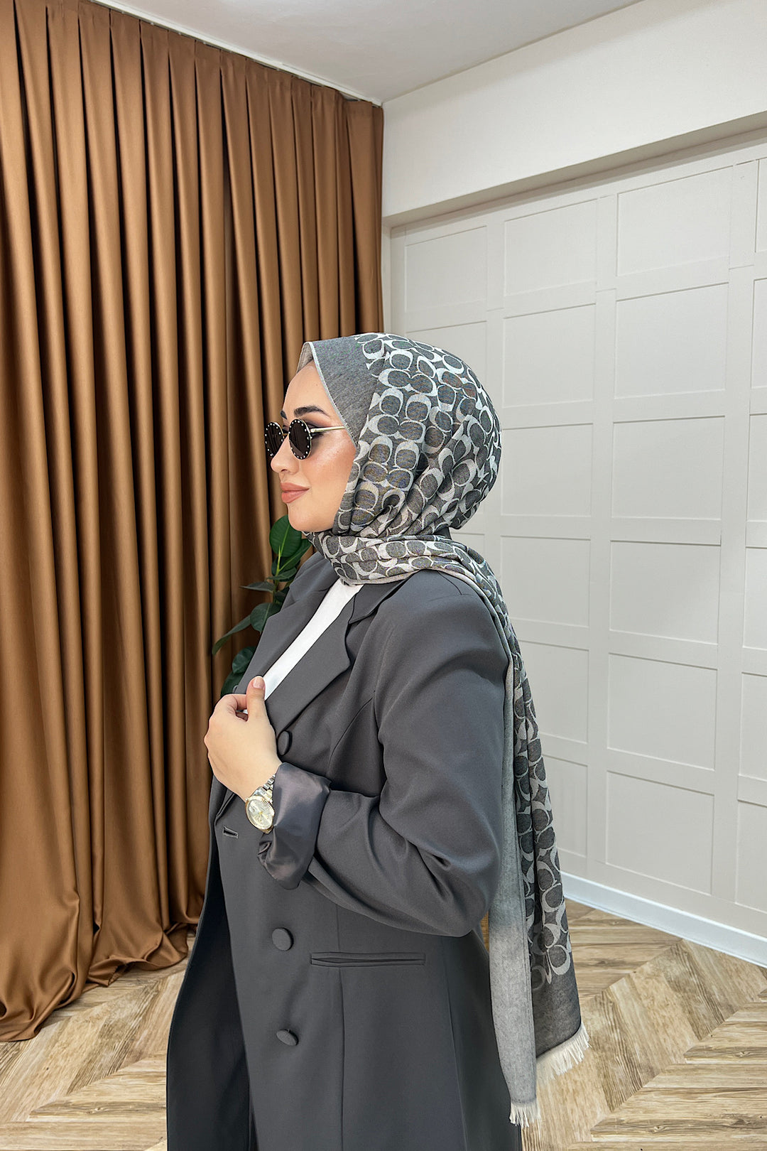 Fermin Uzun Blazer Ceket Antrasit 1008-ANTRASIT