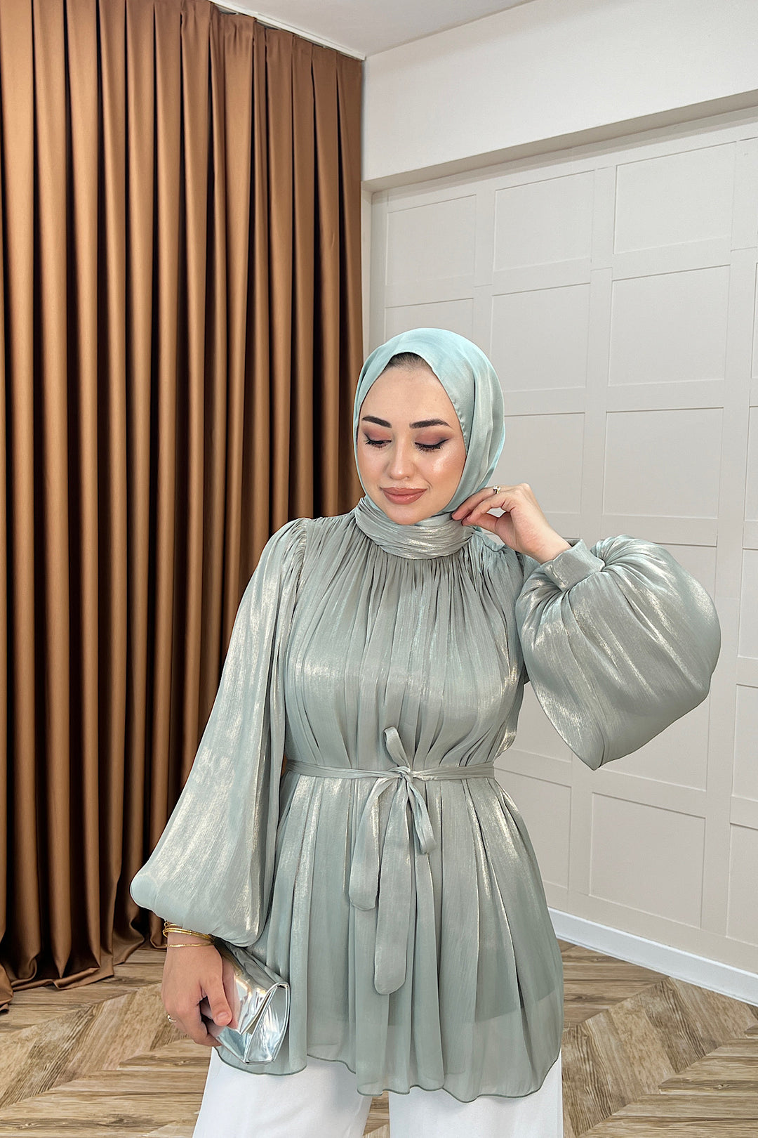 Hope Balon Kol Tunik Mint 2306-MINT