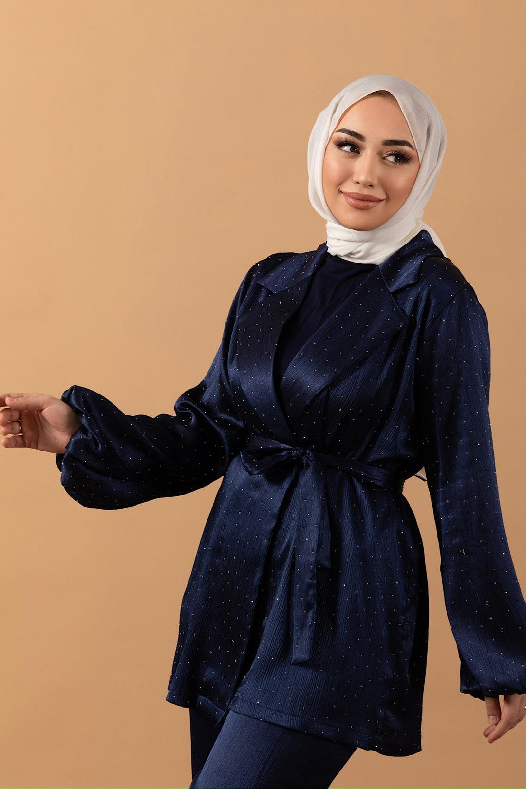 Taş İşlemeli ikili Takım Lacivert 4293-LACIVERT