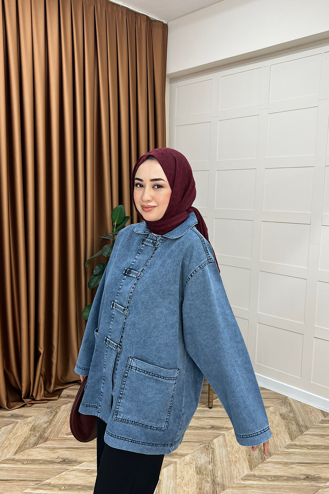 Asel Kot Ceket Mavi 6755-MAVI