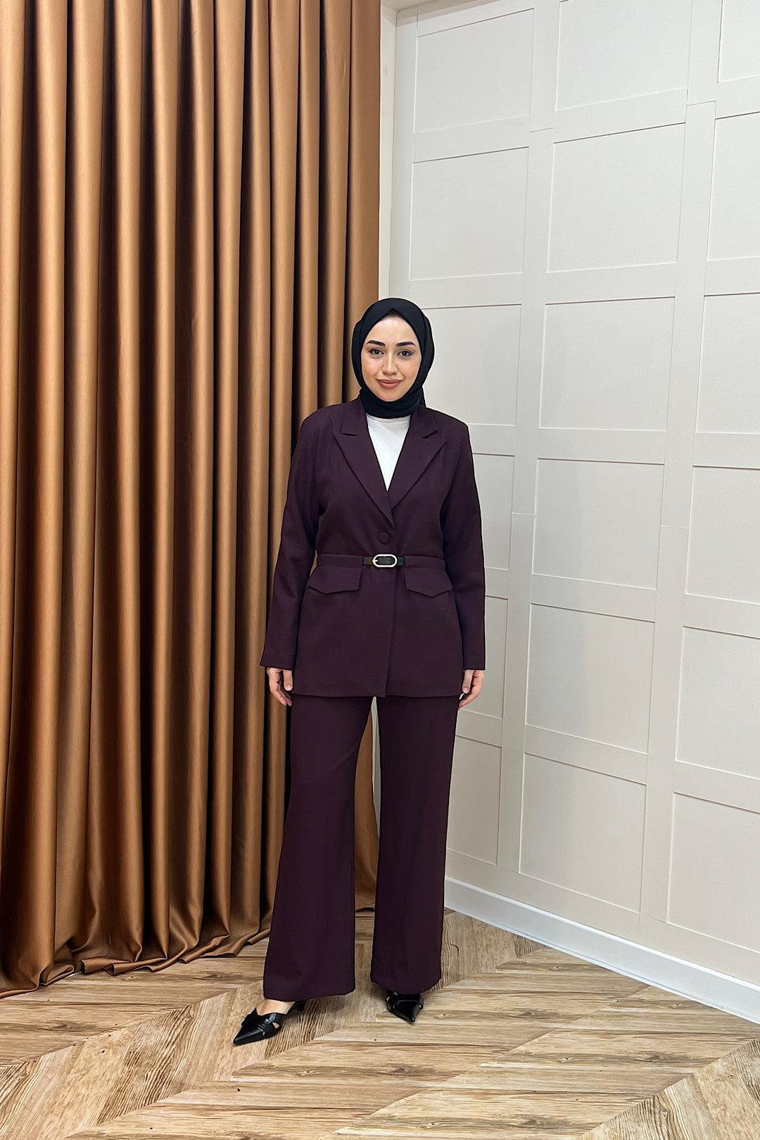 Lovel İkili Ceket Takım Mürdüm 2992-MURDUM