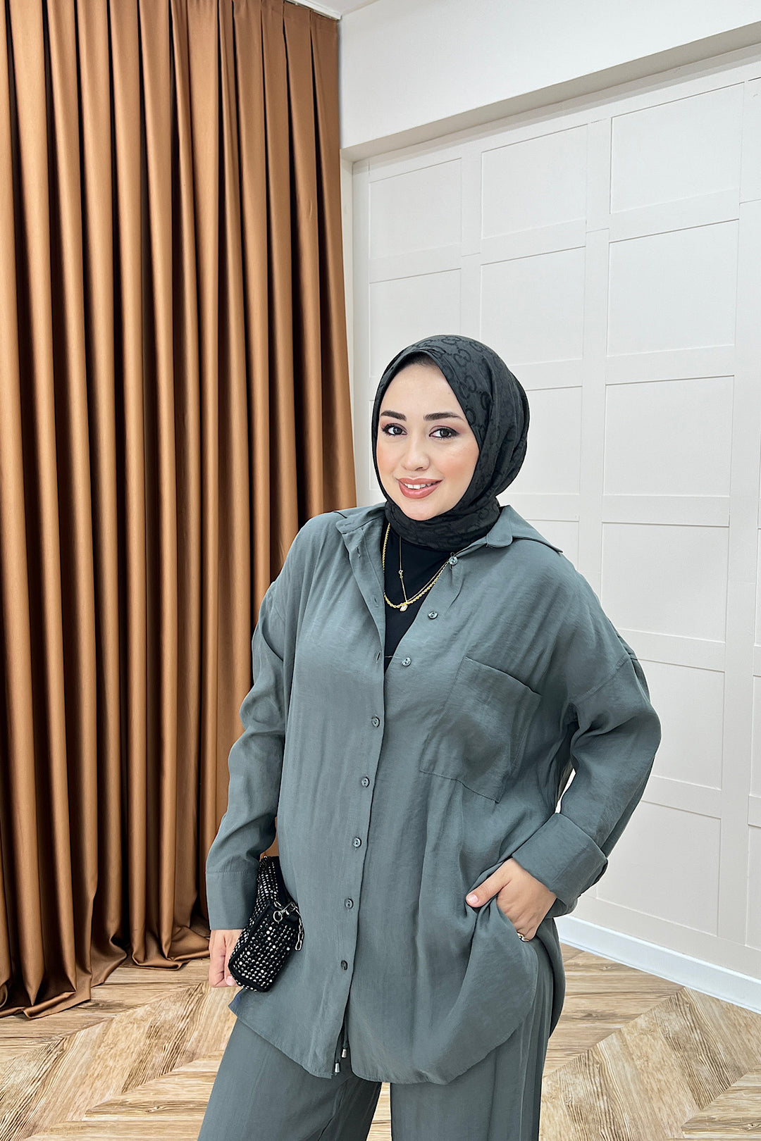 Nora İkili Takım Haki 8505-HAKI