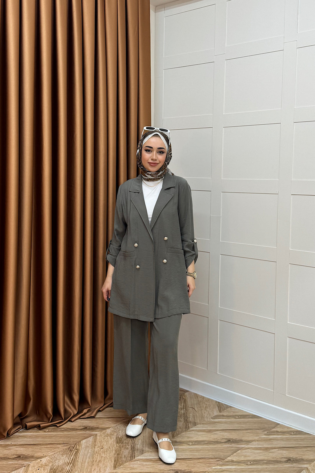 Sandra Ceketli Takım Yeşil 5003-YESIL