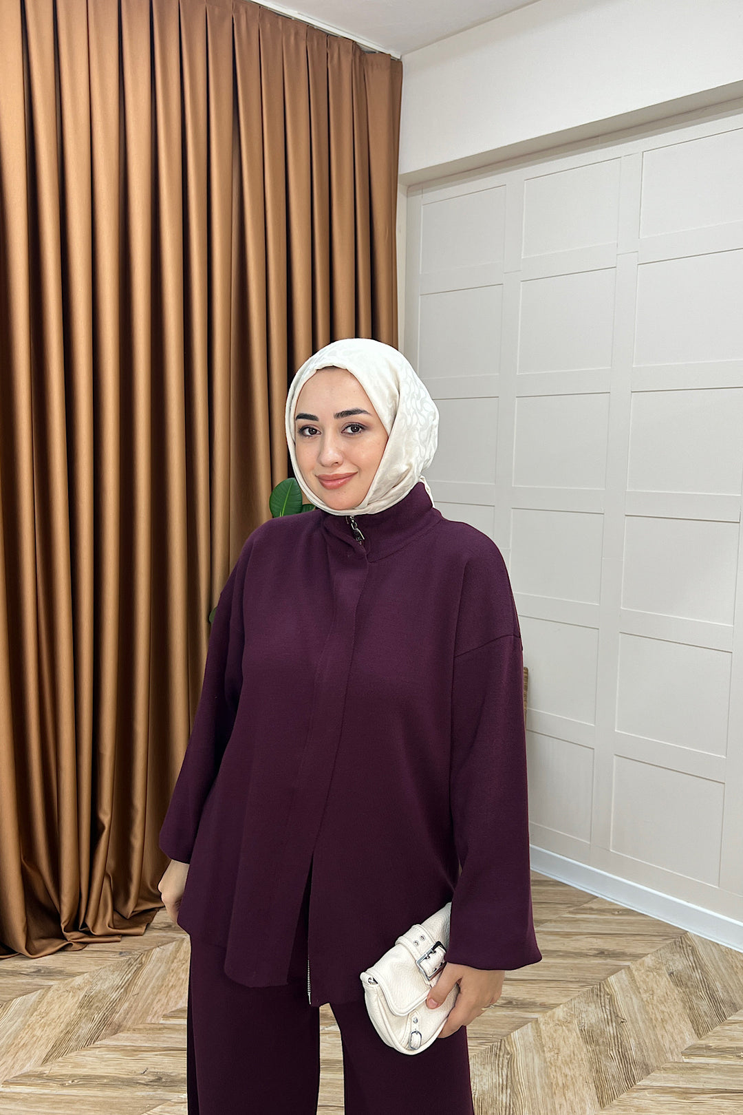 Bero İkili Triko Takım Mürdüm 26234-MURDUM