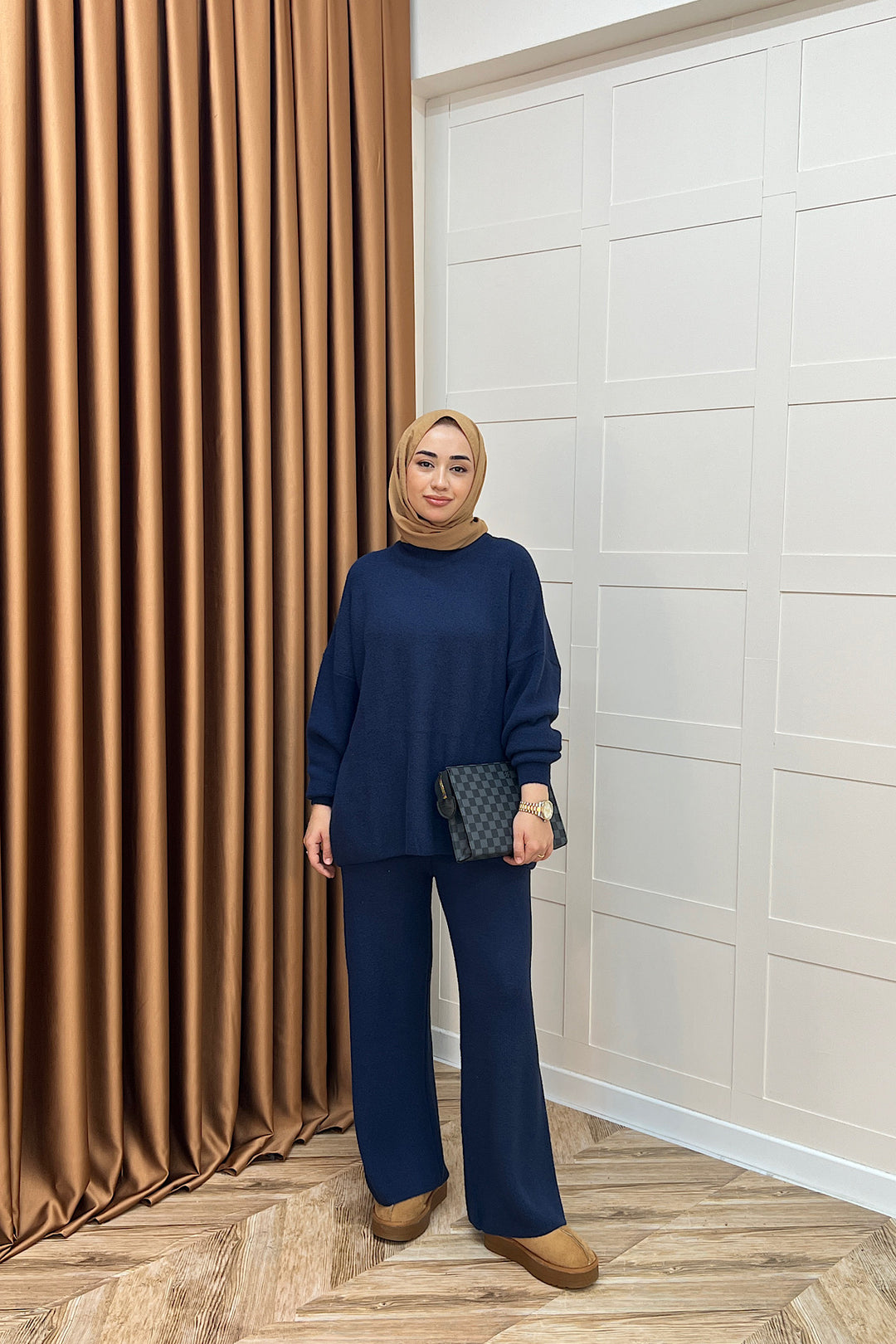 Dilşah Angora İkili Triko Takım Lacivert 25650-LACIVERT