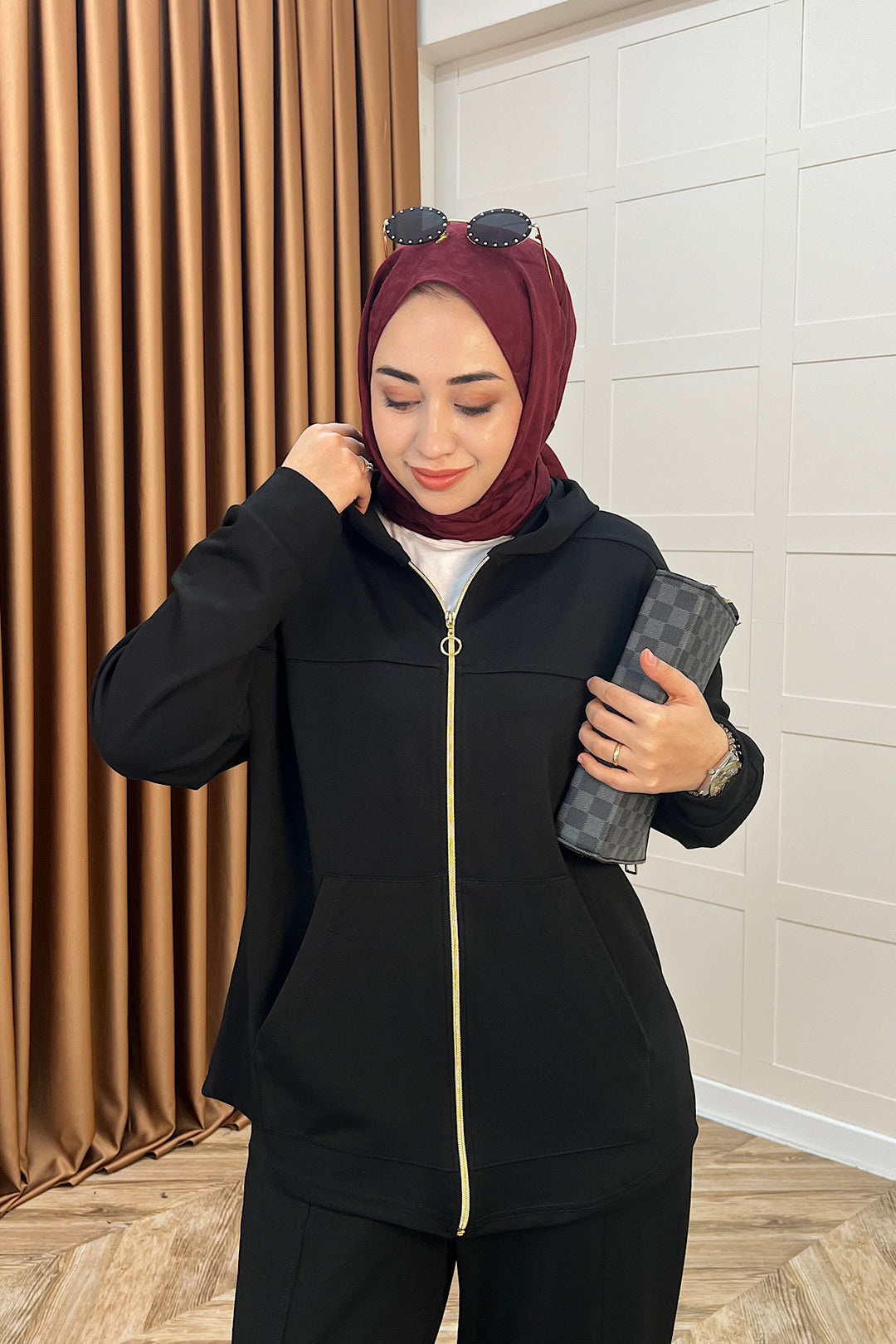 Efsa Kapüşonlu Takım Siyah 70149-SIYAH