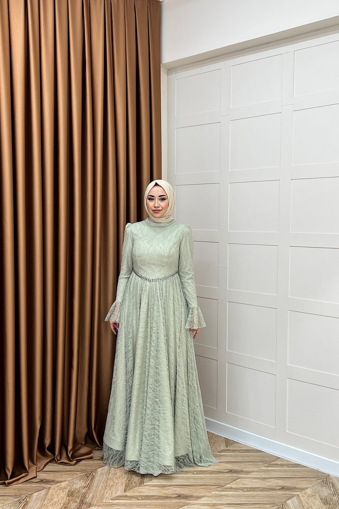 Elena Dantel Abiye Mint 03101-MINT