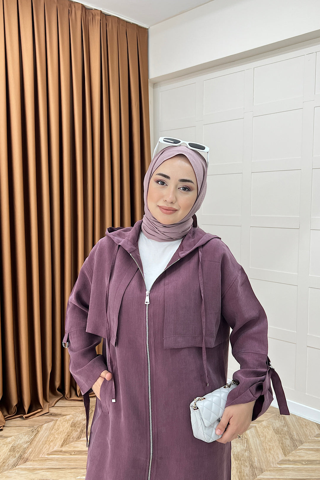 Zeva Fermuarlı Kap Mürdüm 6348-MURDUM