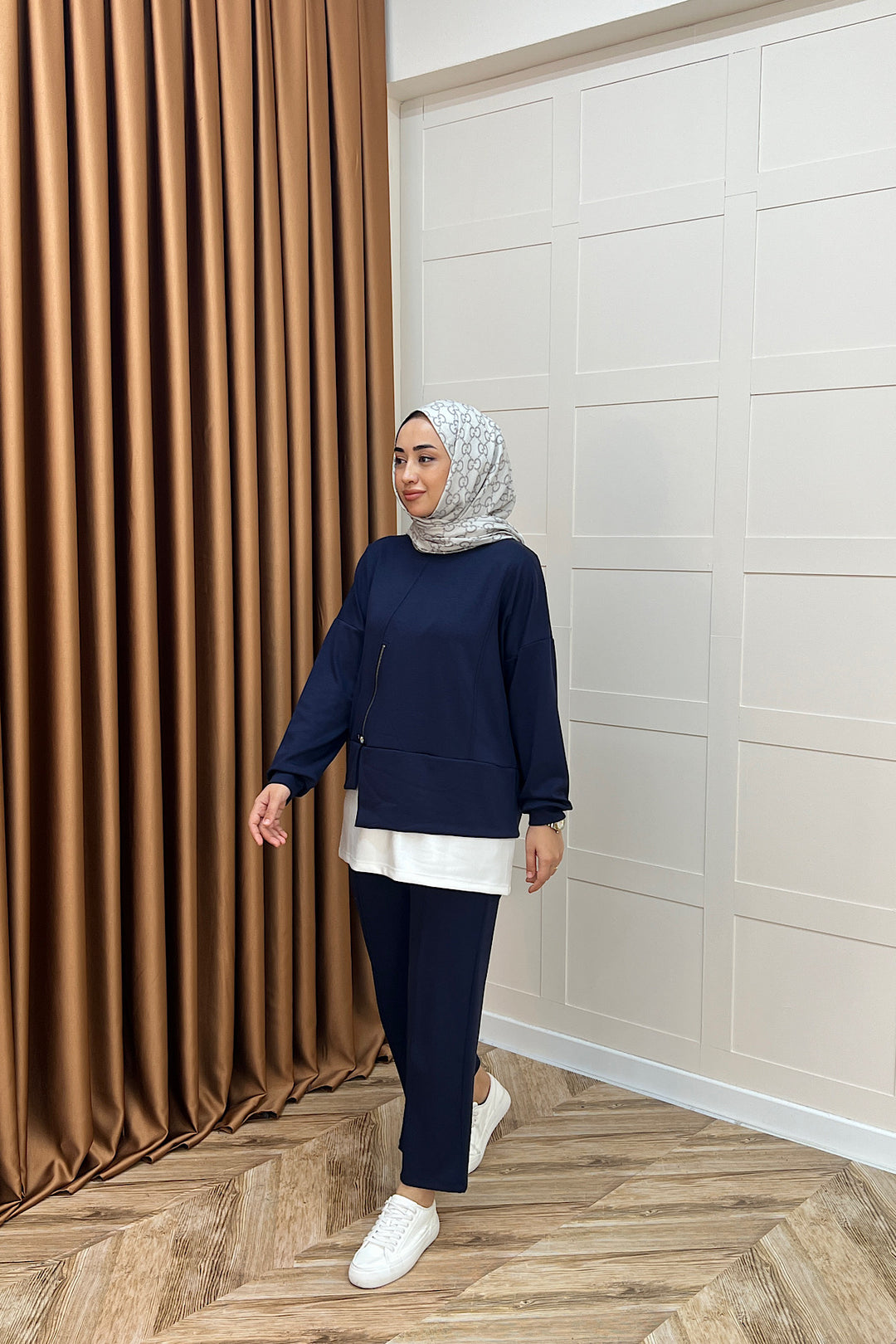 Melodi Frm Garnili Takım Lacivert 6009-LACIVERT