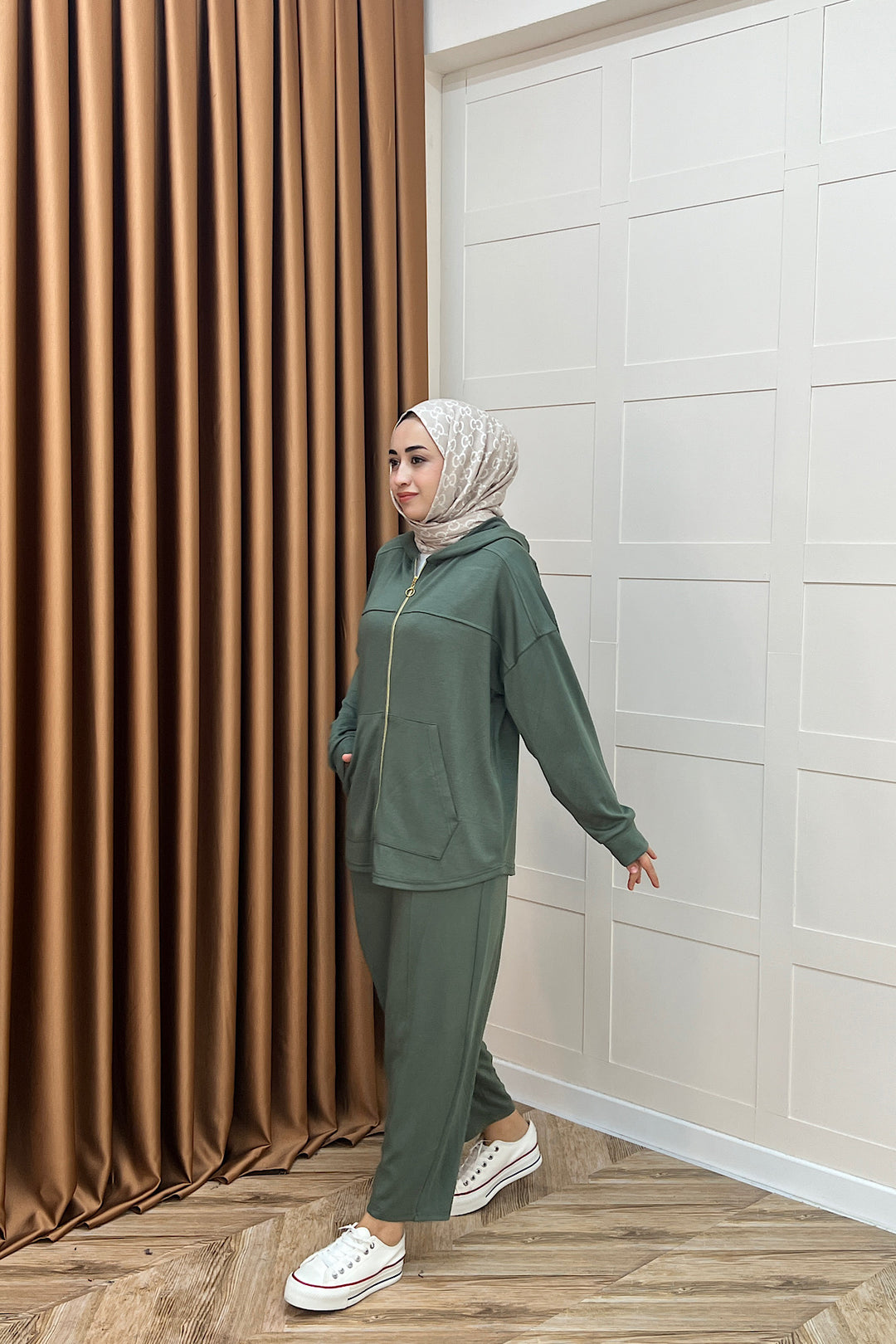 Efsa Kapüşonlu Takım Yeşil 70149-YESIL