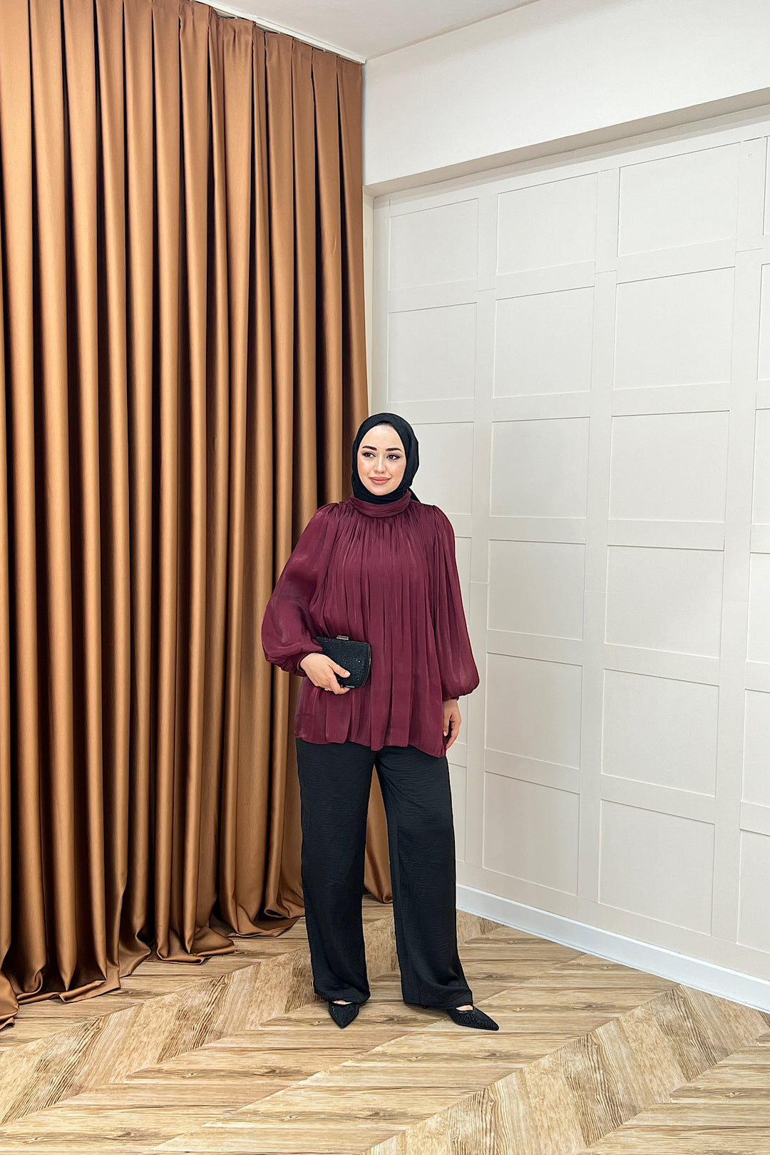 Hope Balon Kol Tunik Bordo 2306-BORDO