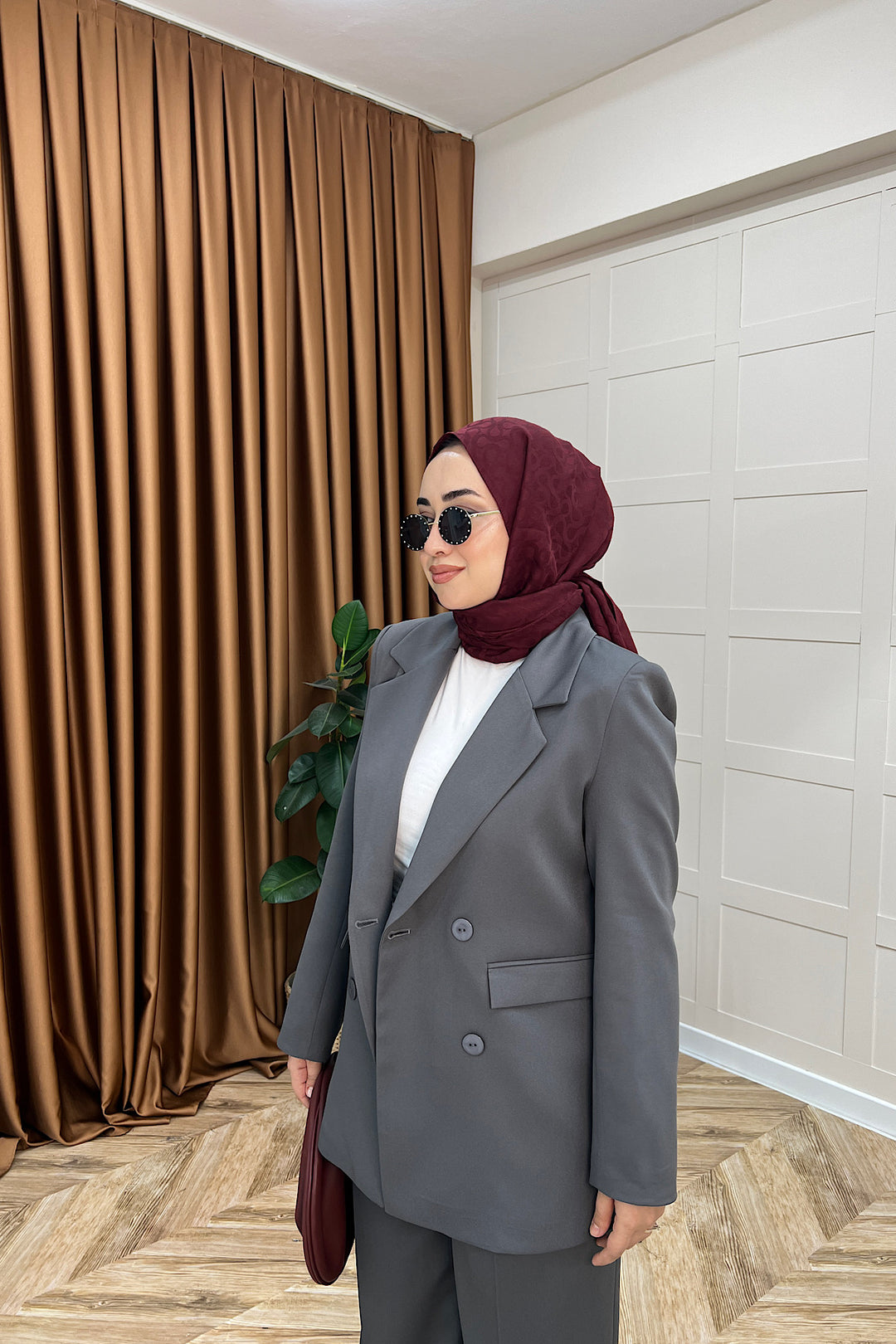 Dört Düğme Ceket Takım Antrasit 6152-ANTRASIT