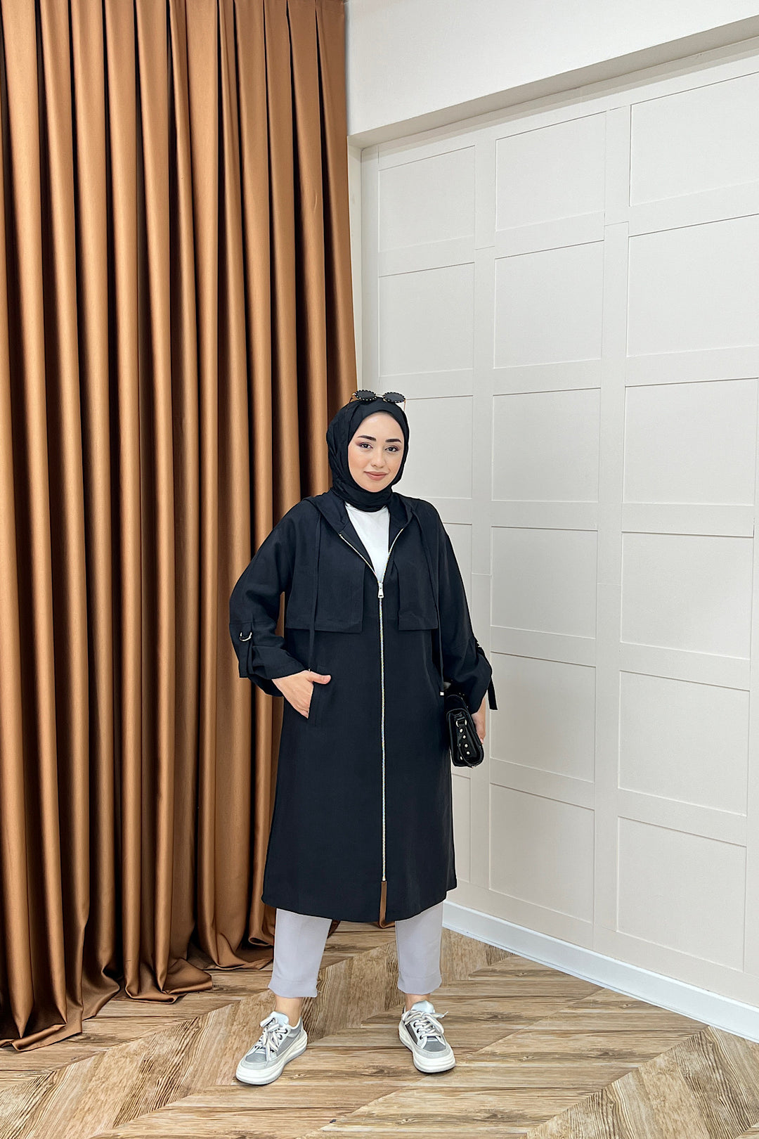 Zeva Fermuarlı Kap Siyah 6348-SIYAH