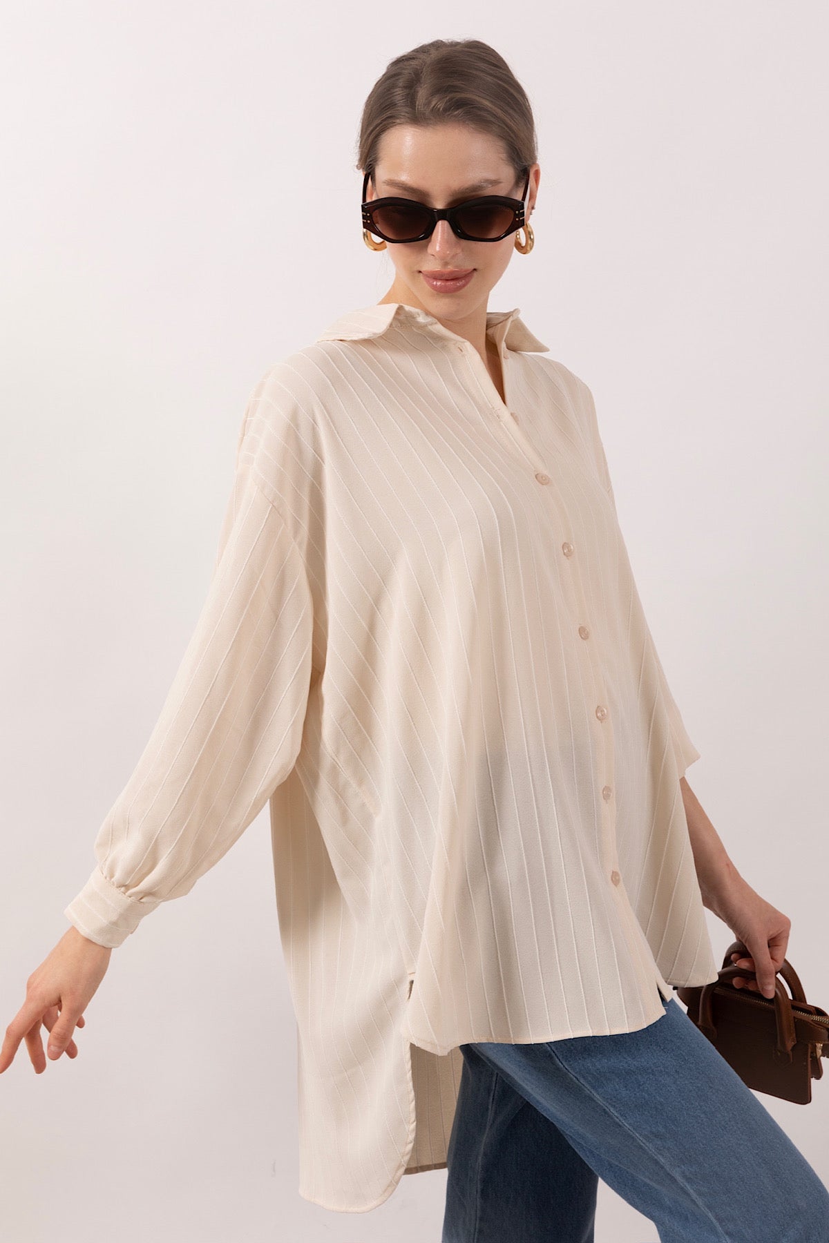 Çizgi Detay Tunik Taş 01573-TAS