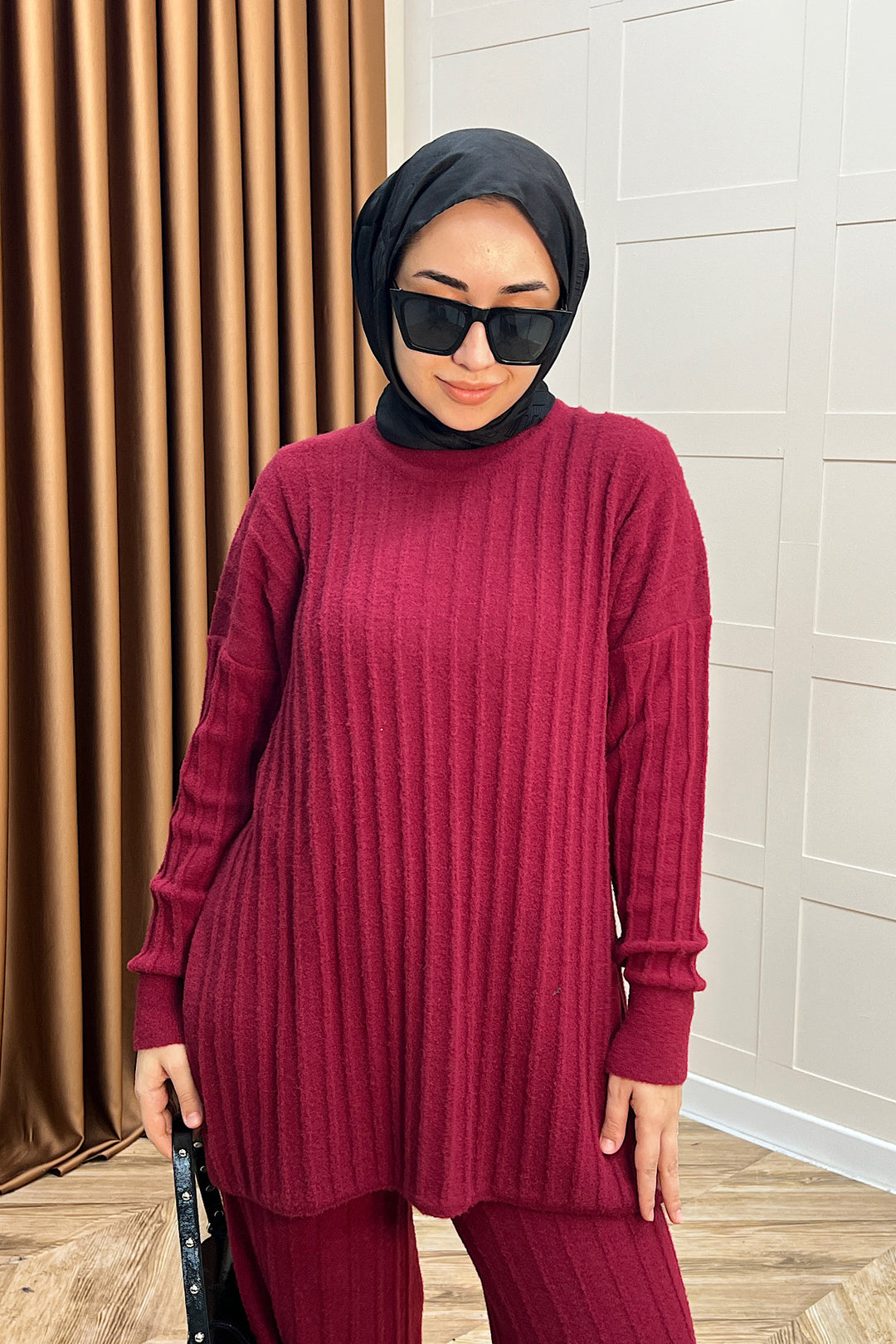 Kripto Keçe Sakal Triko Takım Bordo 25560-BORDO