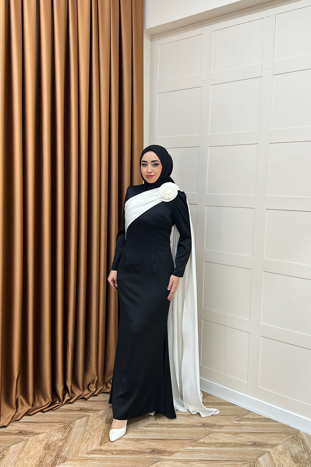 Bianca Saten Abiye Siyah 3090-SIYAH