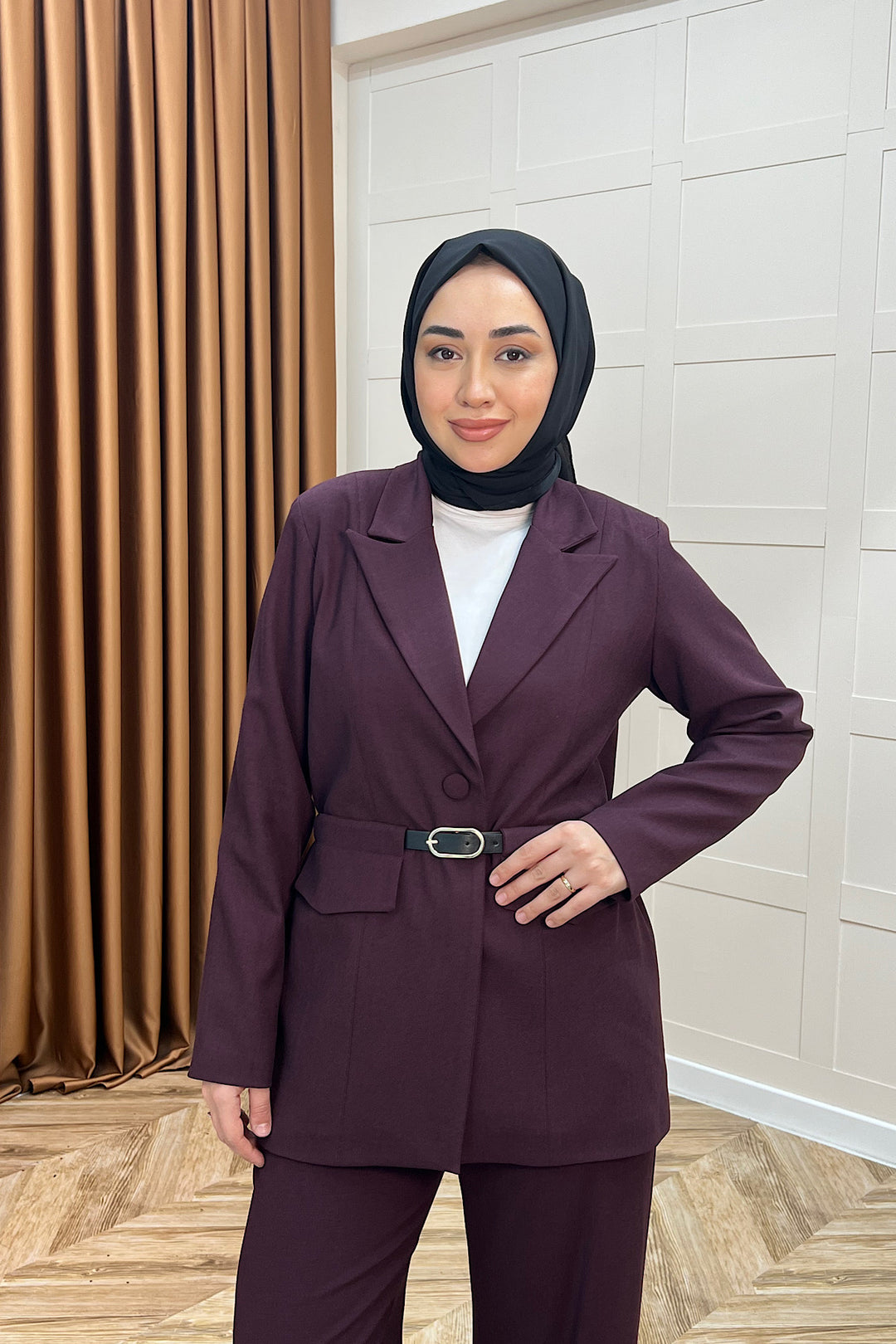 Lovel İkili Ceket Takım Mürdüm 2992-MURDUM