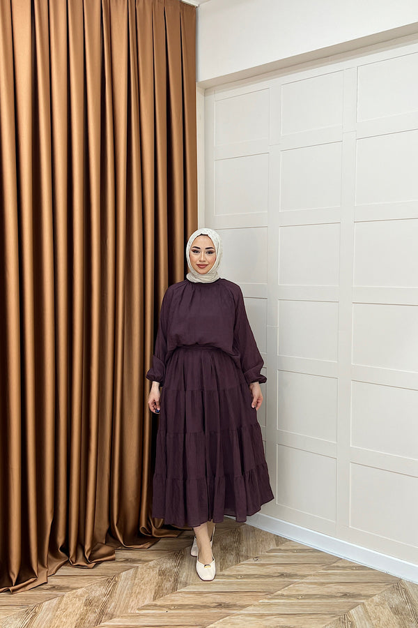 Leona Etek Takım Mürdüm 3384-MURDUM