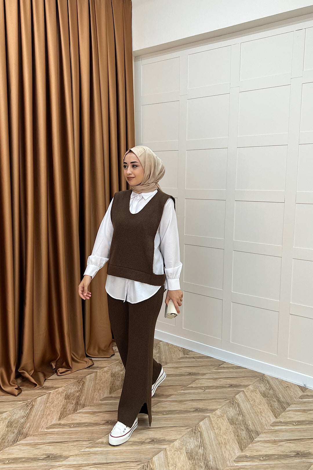 Venüs Üçlü Triko Takım Kahverengi 25450-KAHVERENGI