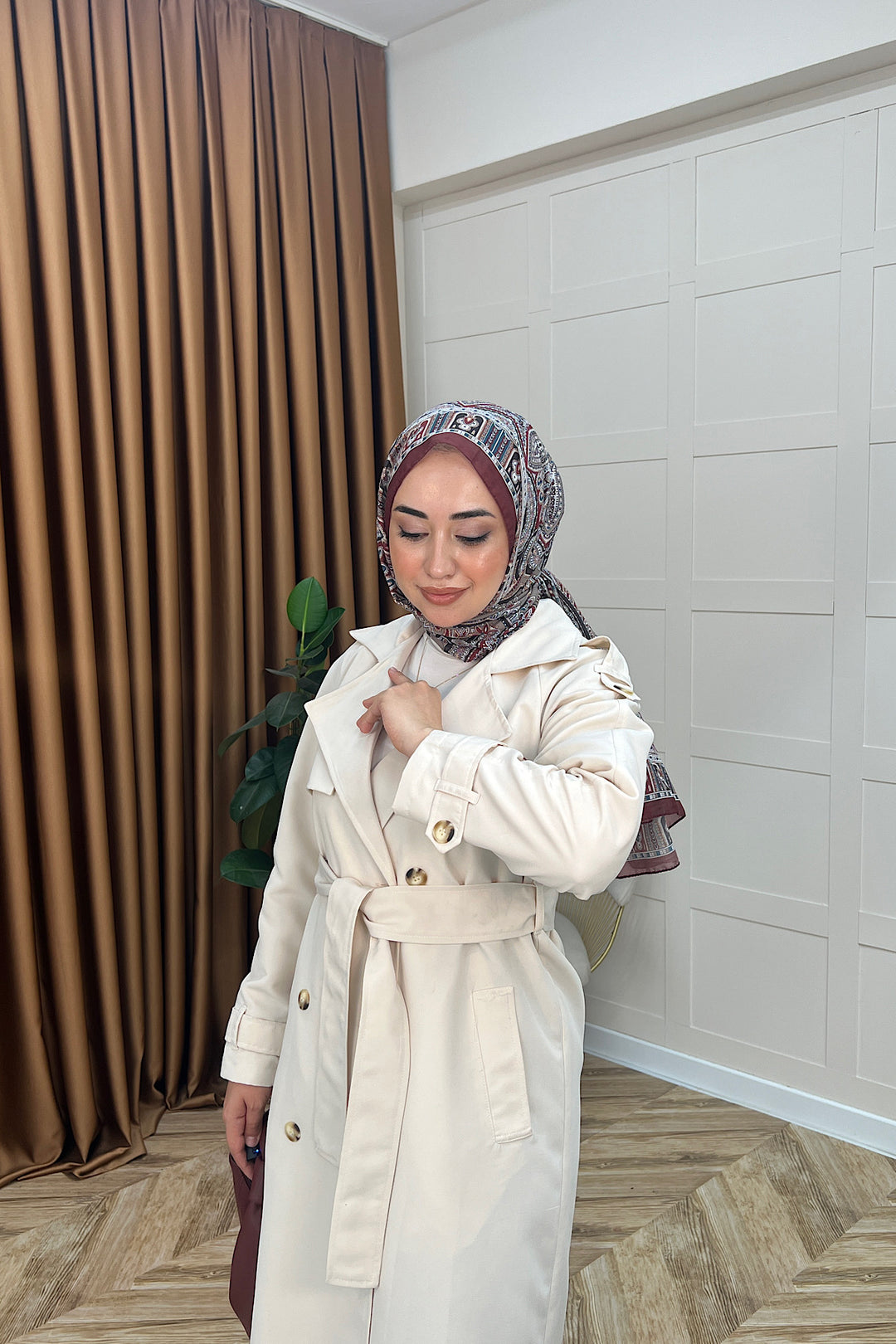 Hazel Astarlı Trençkot Taş 5532-TAS