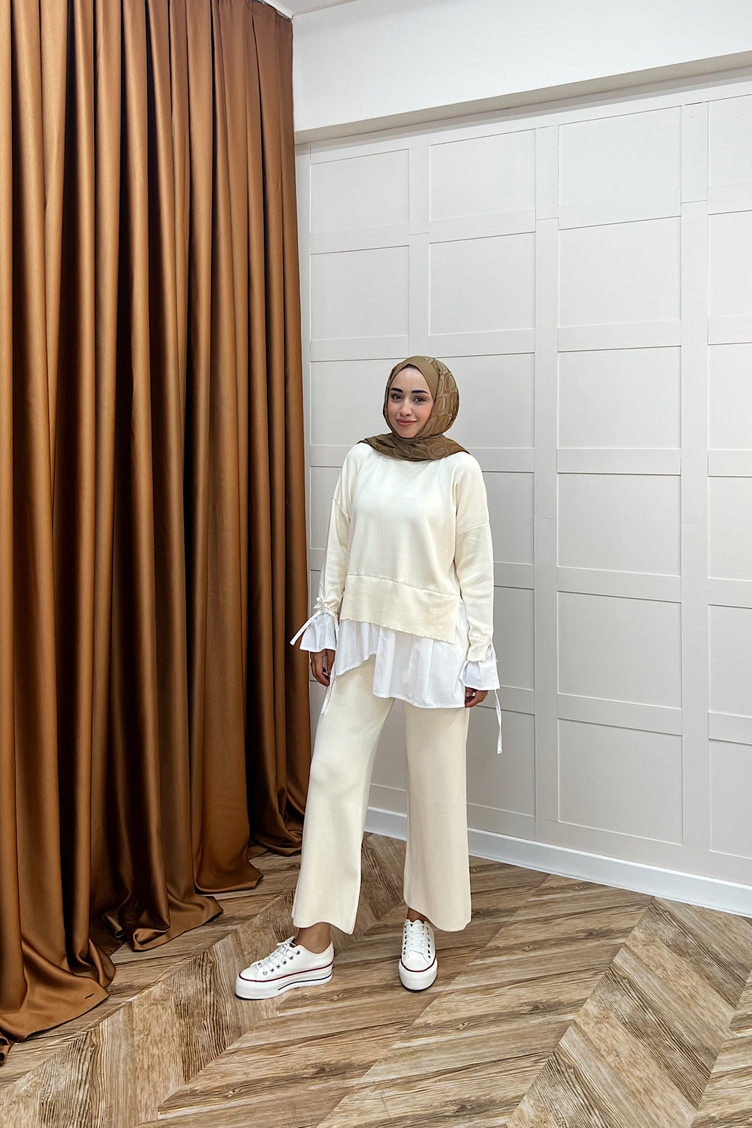 Truva Gömlek Detay Merserize Triko Takım Taş 25350-TAS