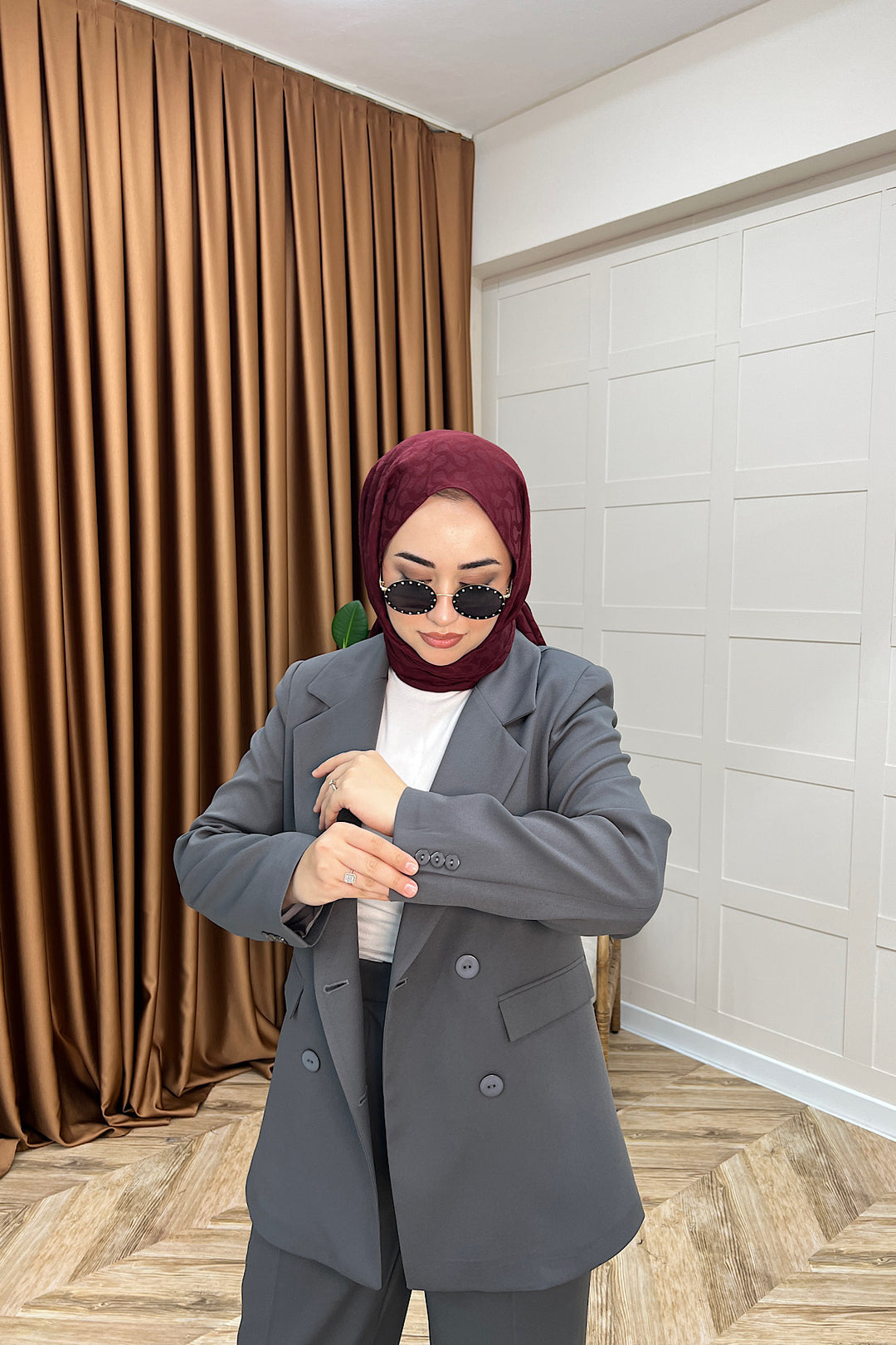 Dört Düğme Ceket Takım Antrasit 6152-ANTRASIT
