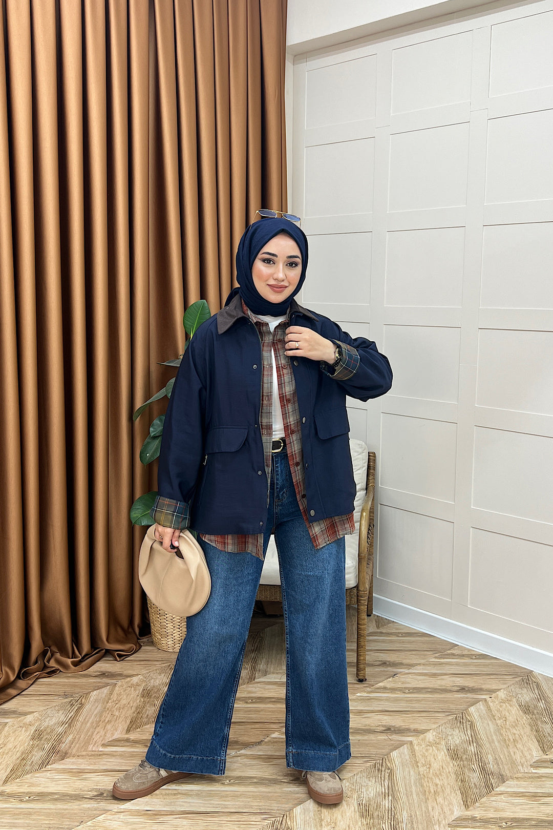 Lina Cep Detay Ceket Lacivert 8534-LACIVERT