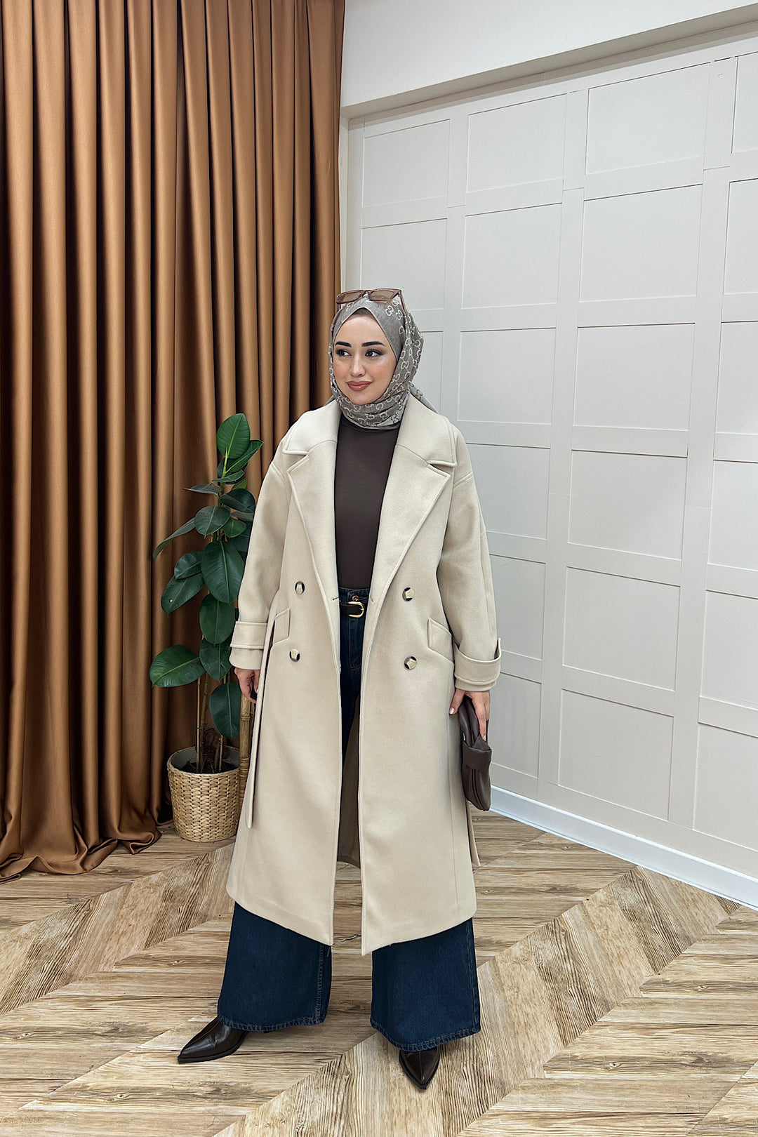 Lara Kuşaklı Kaşe Kaban Taş 5541-TAS