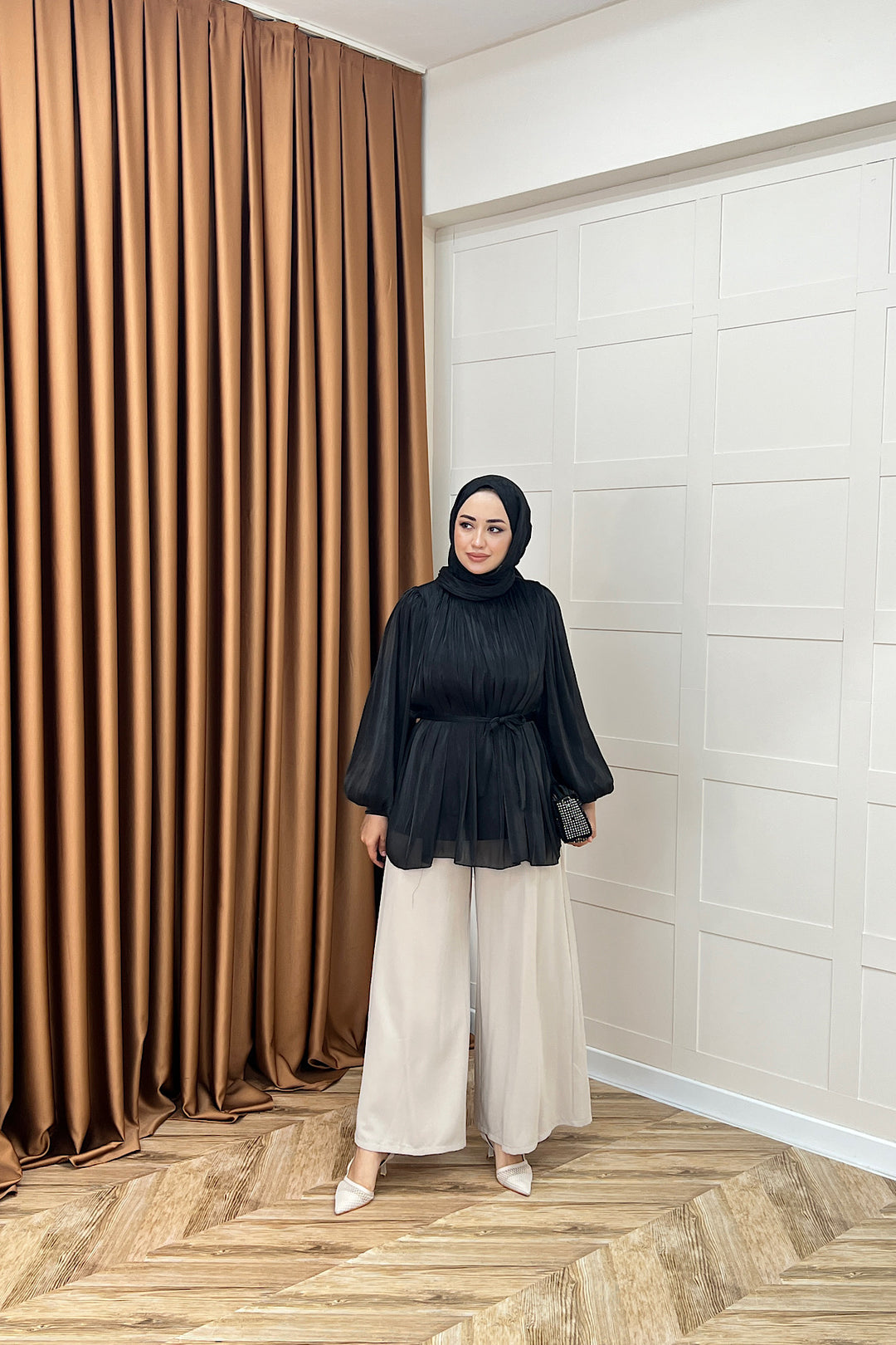 Hope Balon Kol Tunik Siyah 2306-SIYAH