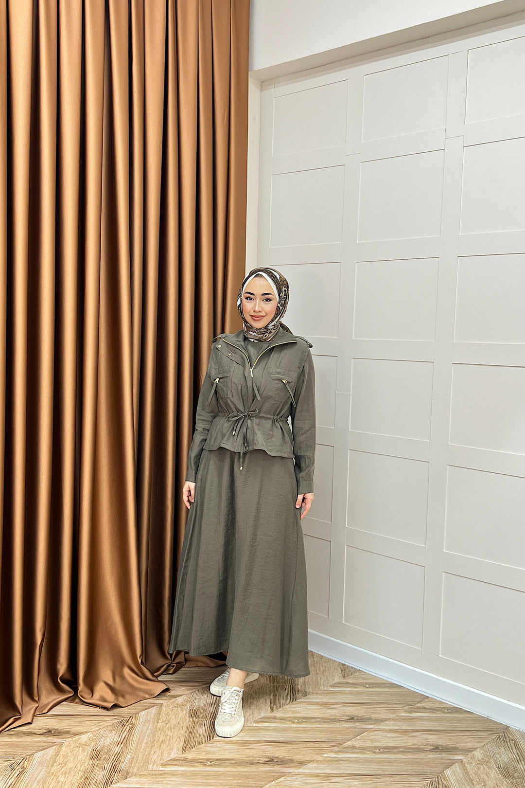 Alina İkili Elbise Yeşil 3102-YESIL