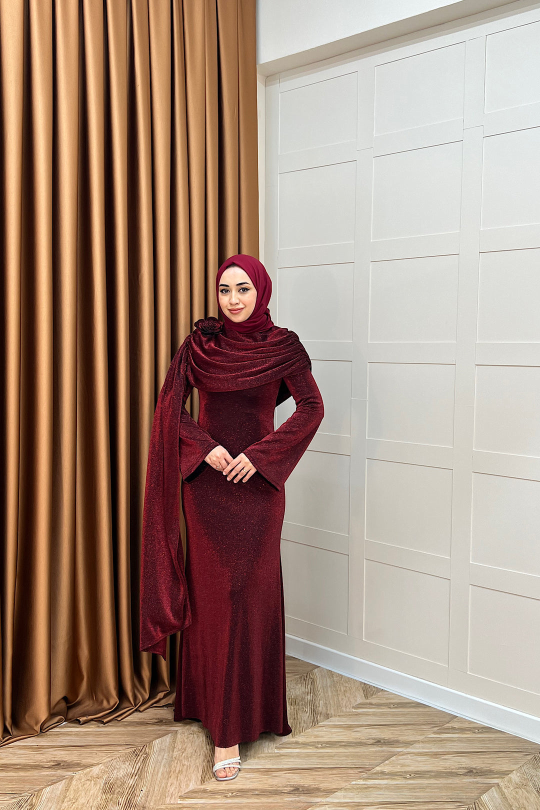 Elara Balık Abiye Bordo 3086-BORDO