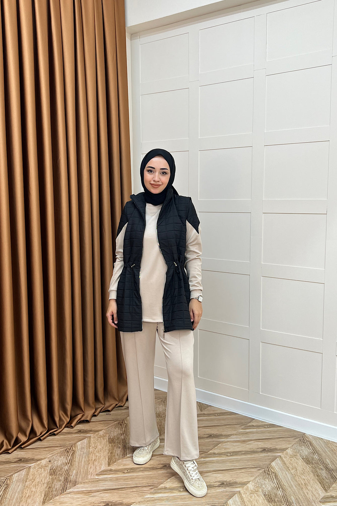 Armoni Kapitone Yelekli Üçlü Takım Siyah 6015-SIYAH