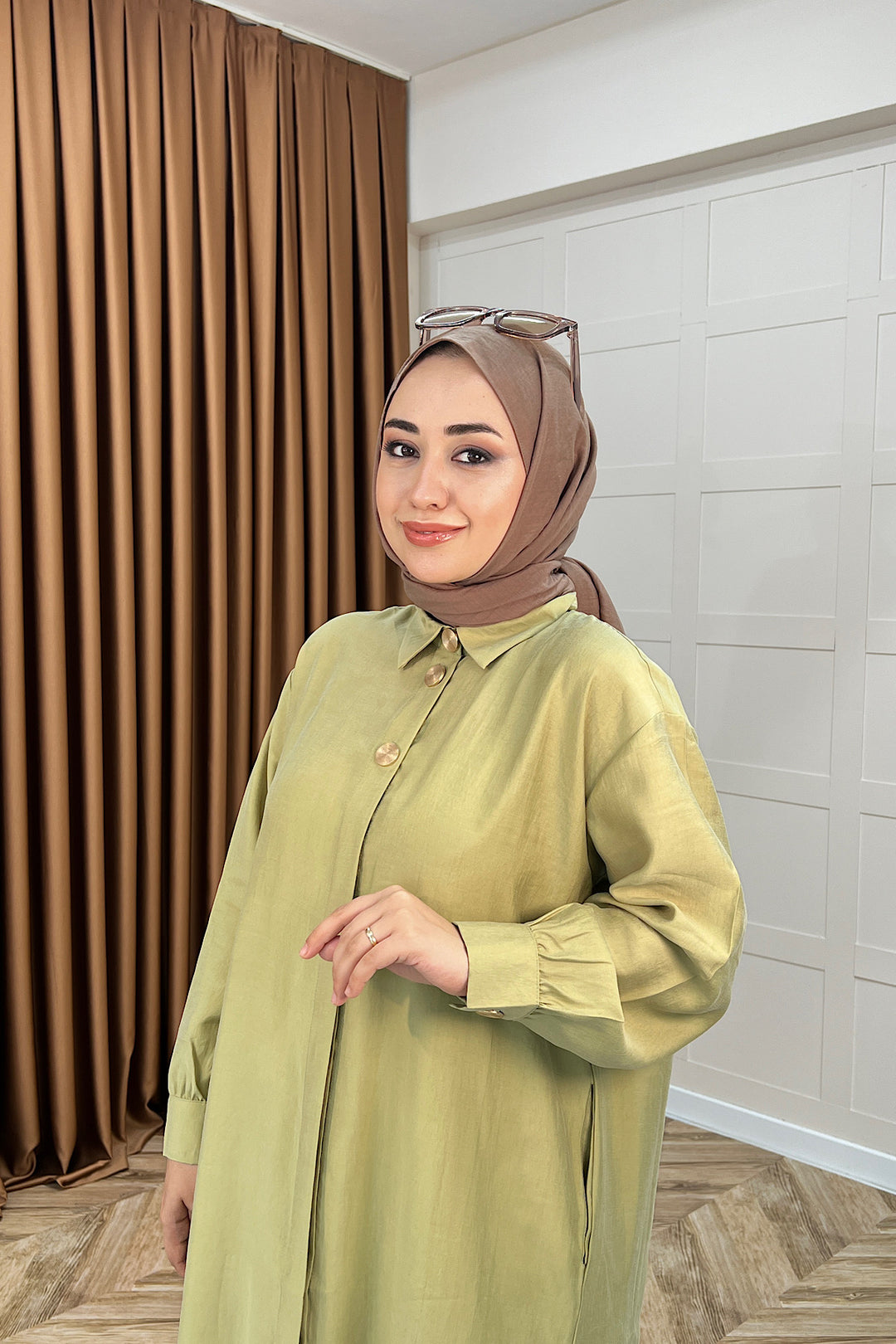 Zaina Uzun Tunik Yeşil 6523-YESIL