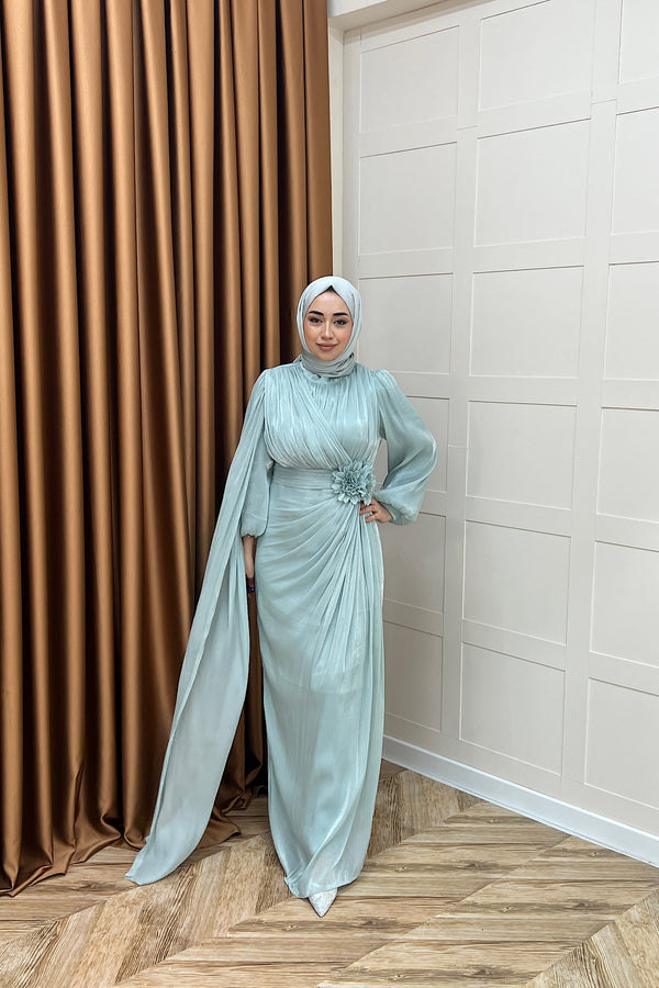 Florida Broş Detay Abiye Mint 03080-MINT