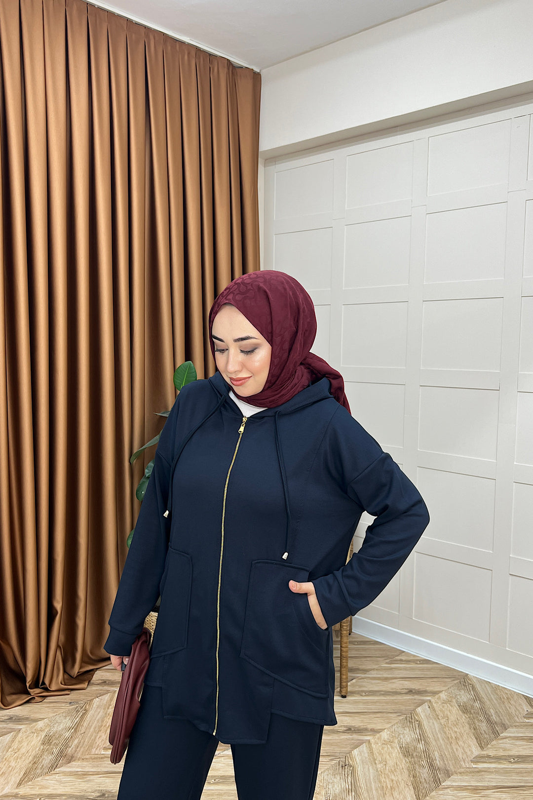 Vedra Fermuarlı İkili Takım Lacivert 3143-LACIVERT