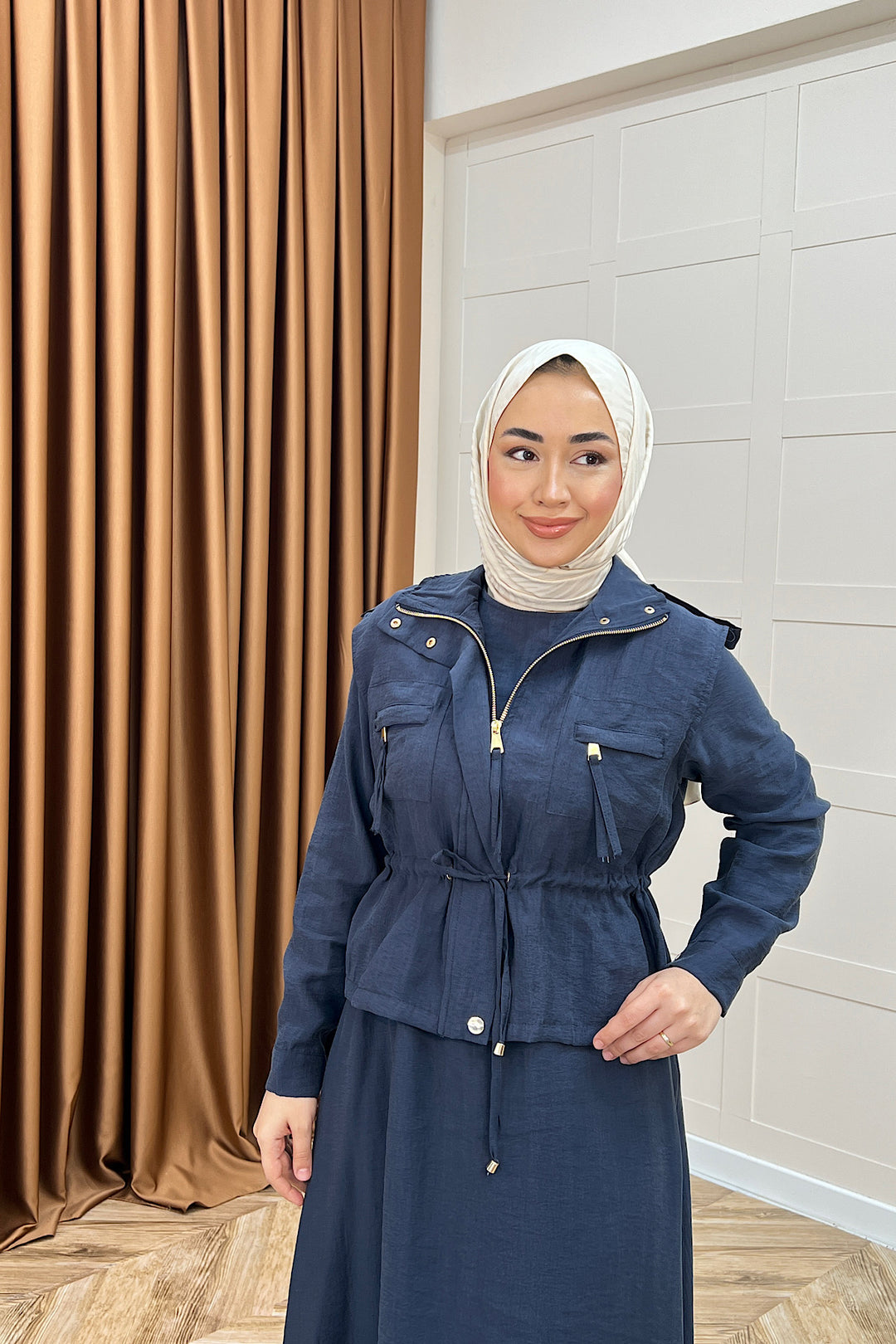 Alina İkili Elbise Lacivert 3102-LACIVERT