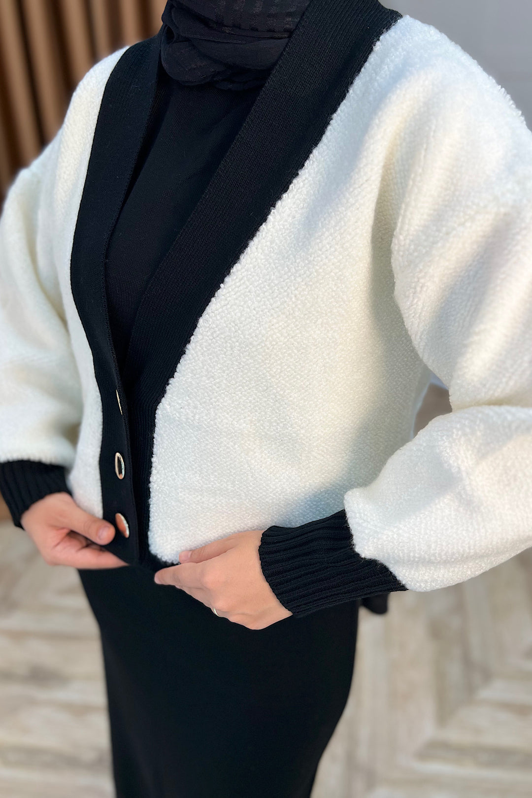 Sezen İkili Triko Elbise Siyah 241090-SIYAH