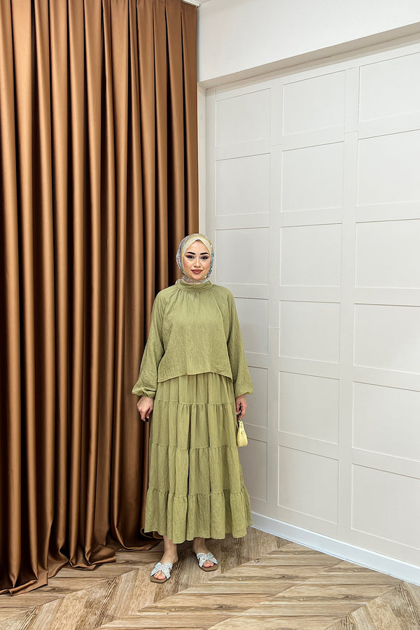 Leona Etek Takım Yeşil 3384-YESIL
