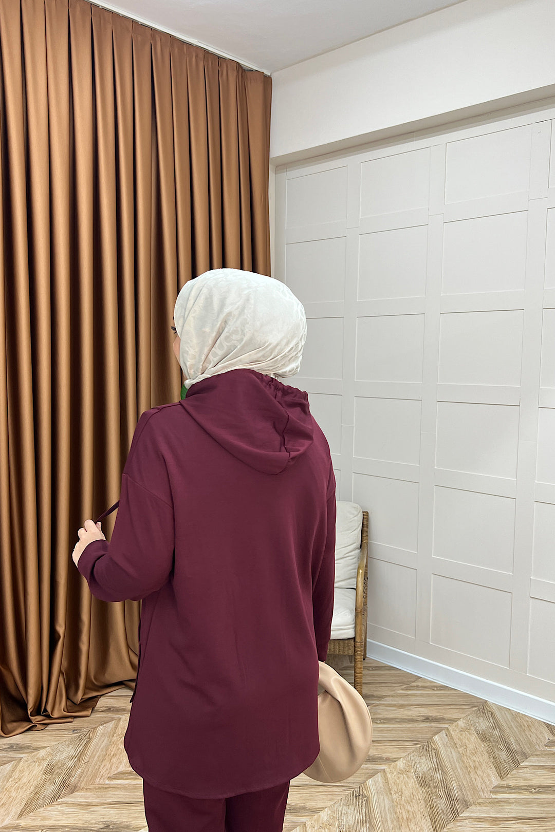 Vedra Fermuarlı İkili Takım Bordo 3143-BORDO