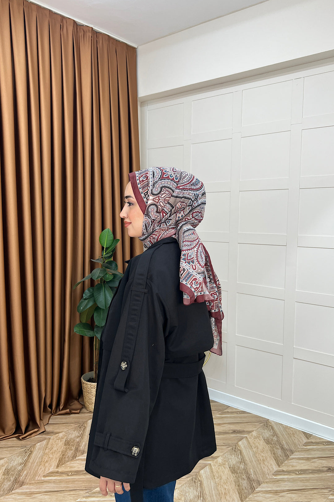 Pera Kuşaklı Trençkot Siyah 5534-SIYAH