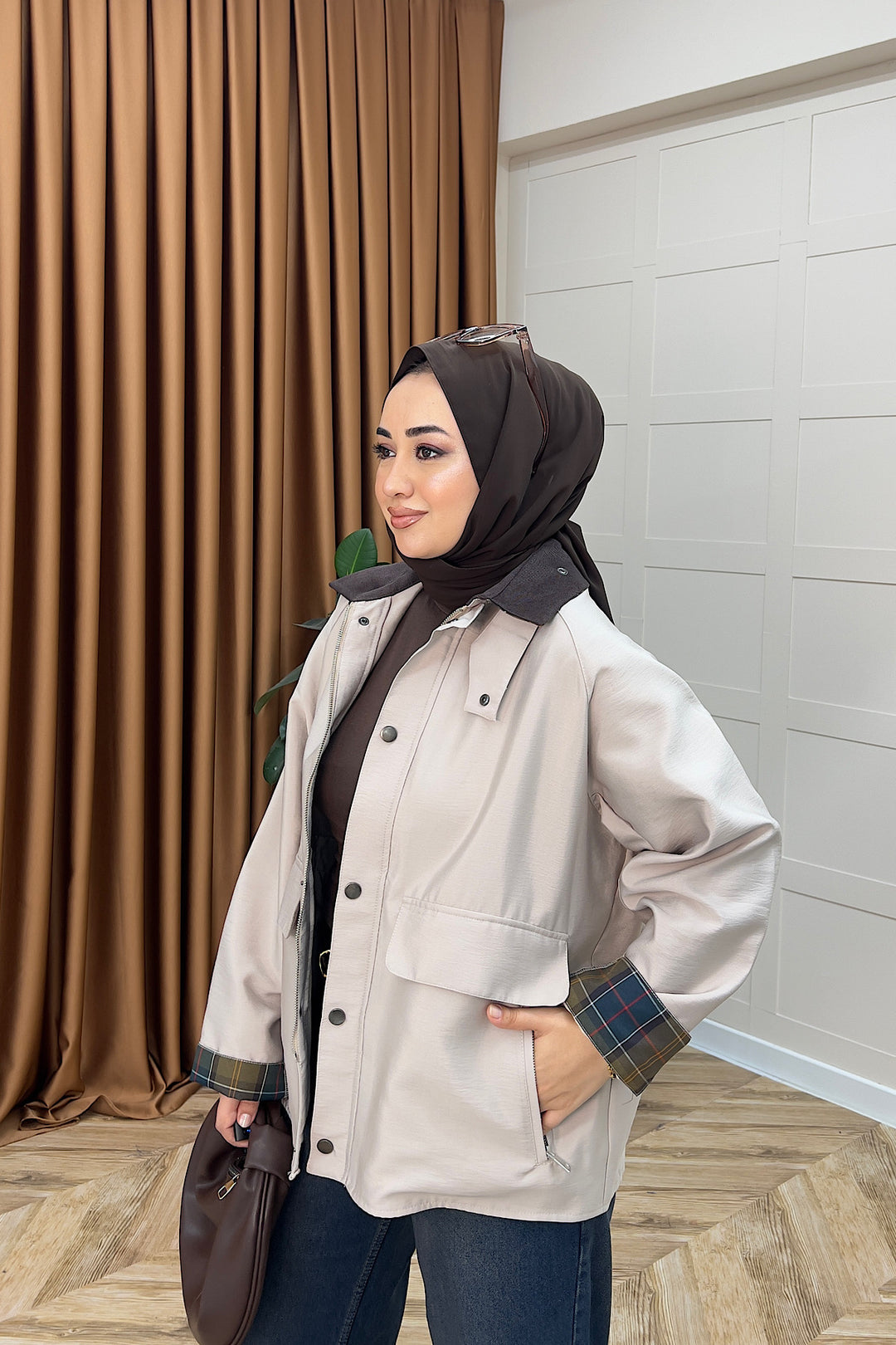Lina Cep Detay Ceket Taş 8534-TAS